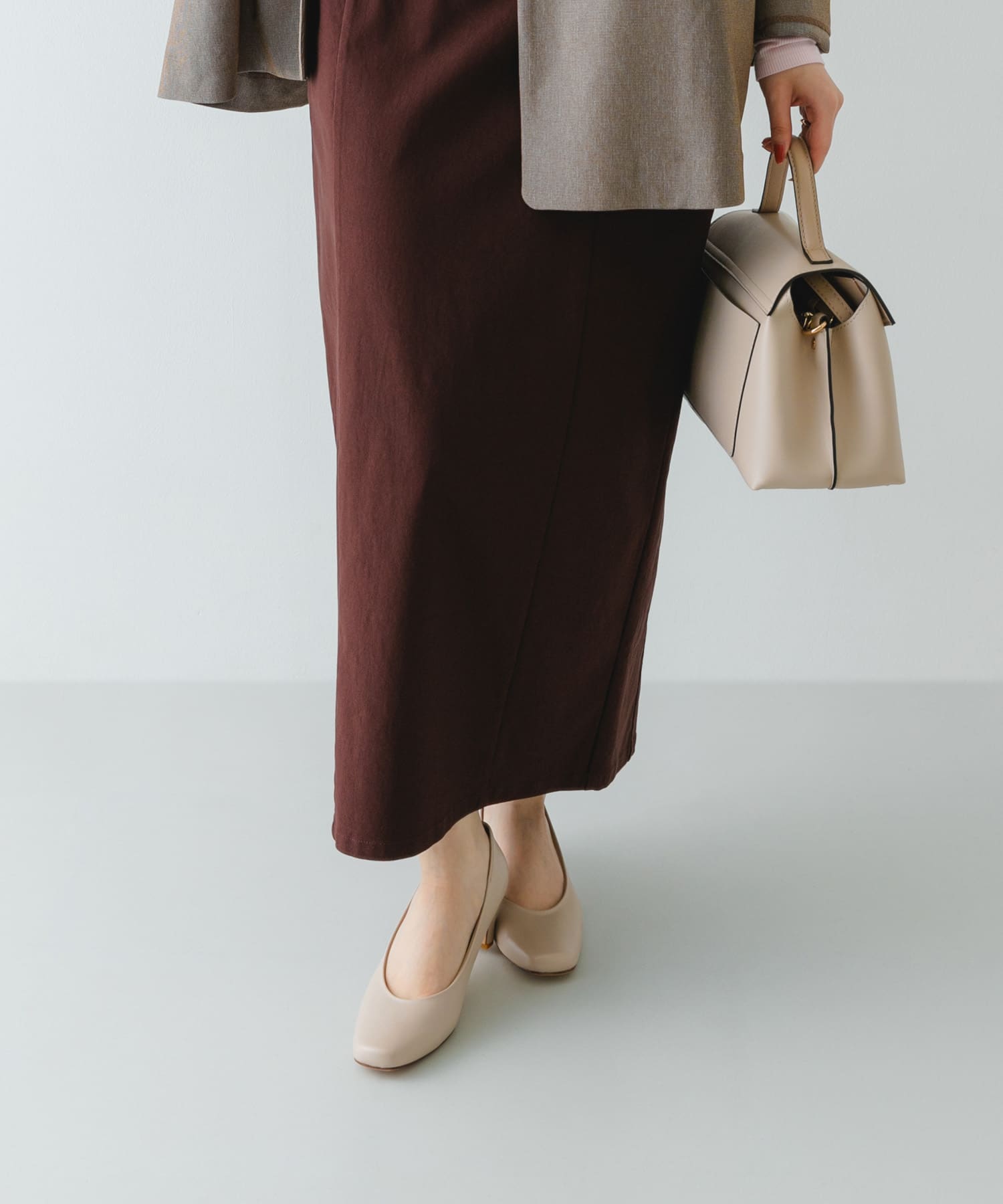 『MADE IN JAPAN』シンプルヒールパンプス L.BEIGE 36