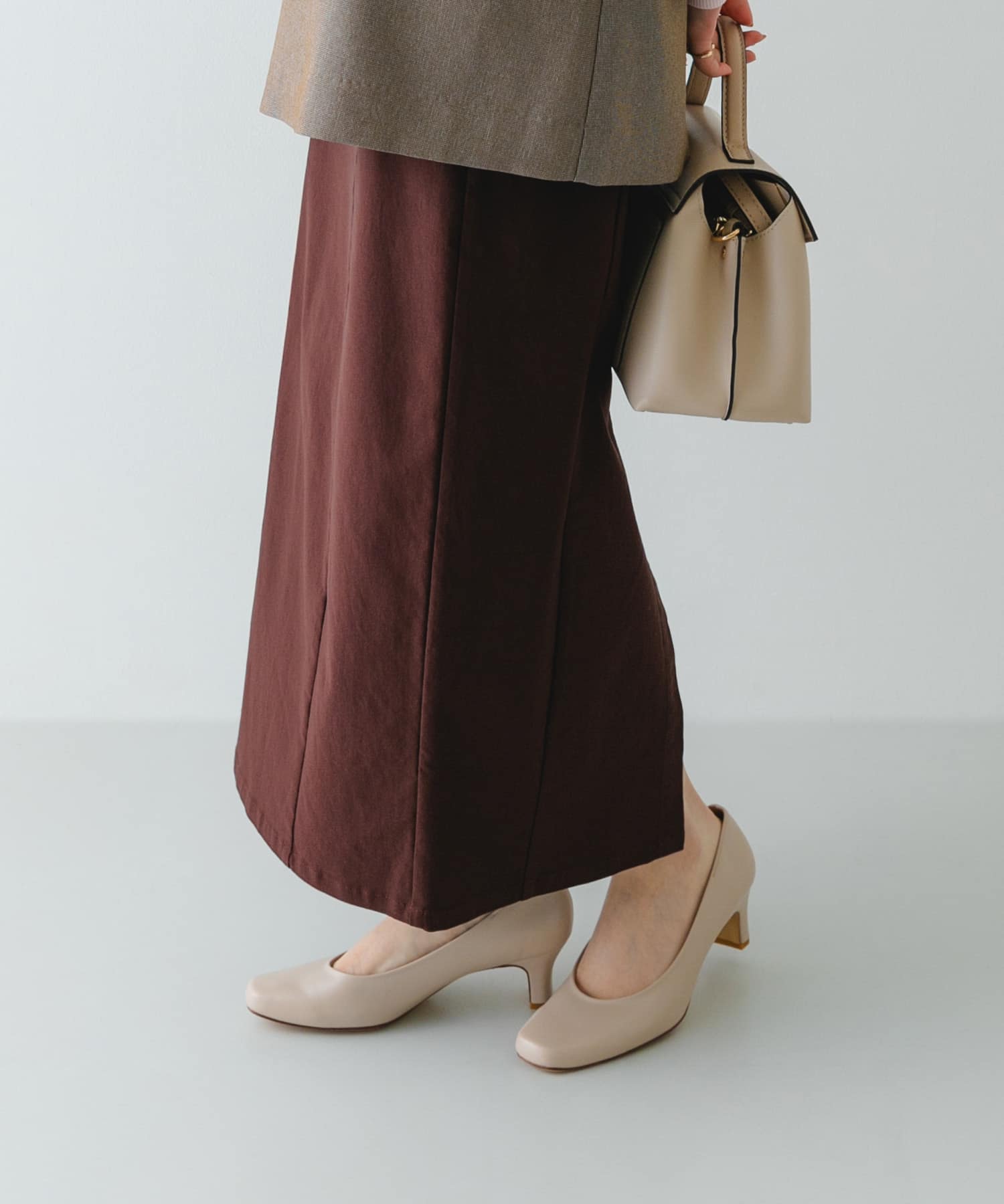 『MADE IN JAPAN』シンプルヒールパンプス L.BEIGE 36