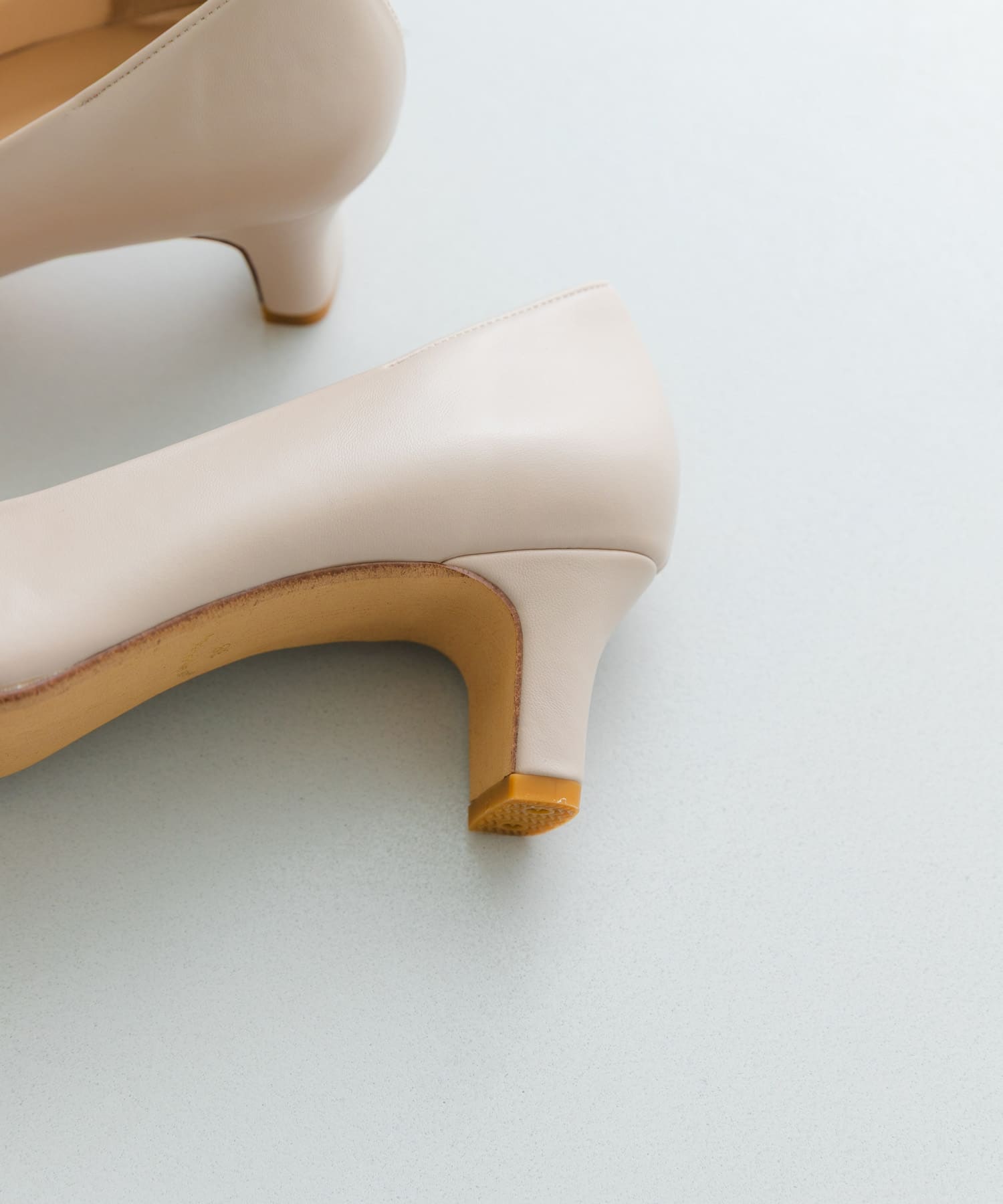 『MADE IN JAPAN』シンプルヒールパンプス L.BEIGE 36