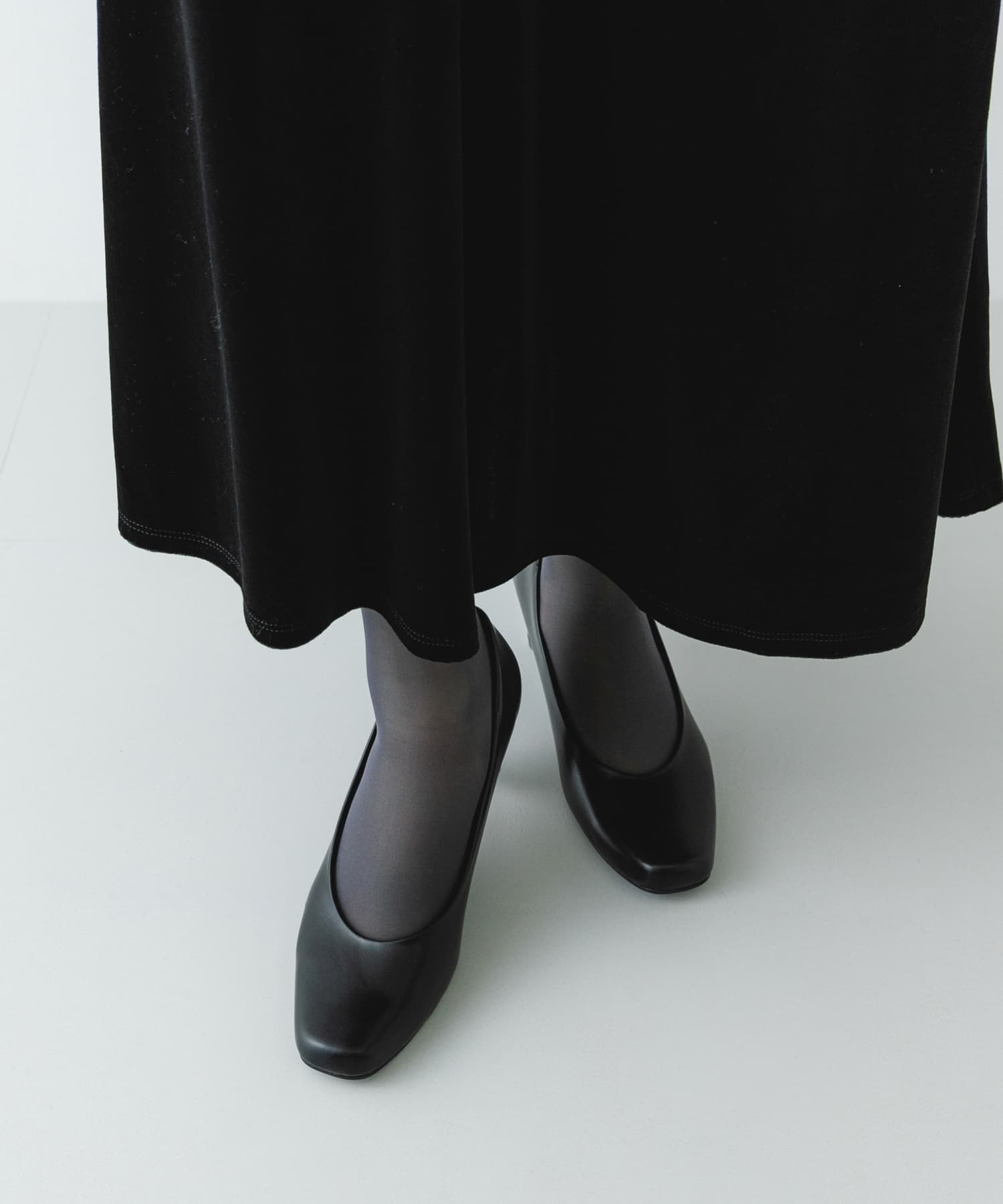 『MADE IN JAPAN』シンプルヒールパンプス BLACK 36