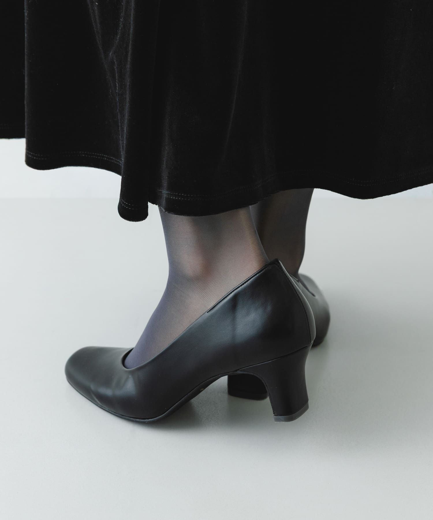 『MADE IN JAPAN』シンプルヒールパンプス BLACK 36