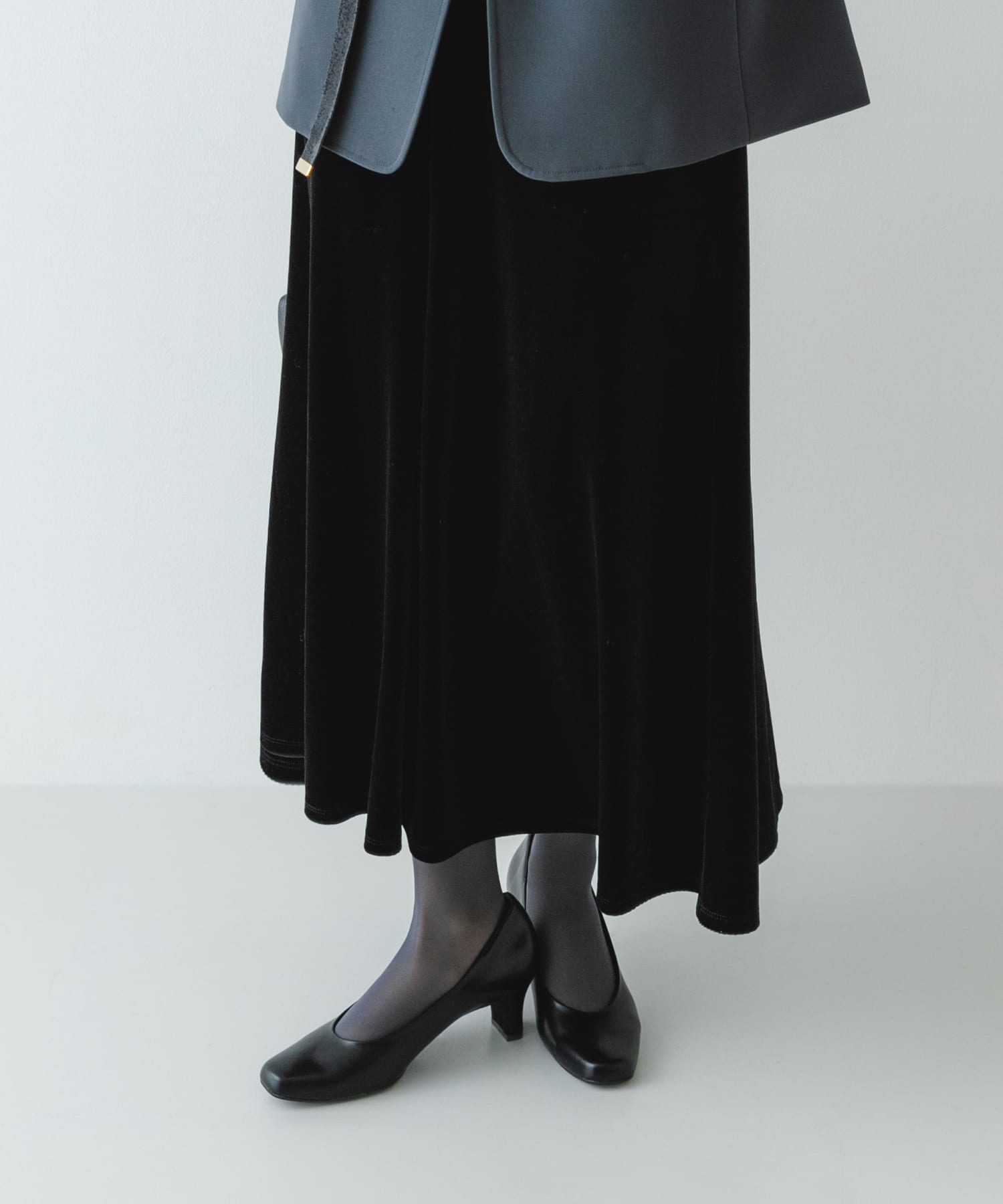 『MADE IN JAPAN』シンプルヒールパンプス BLACK 36