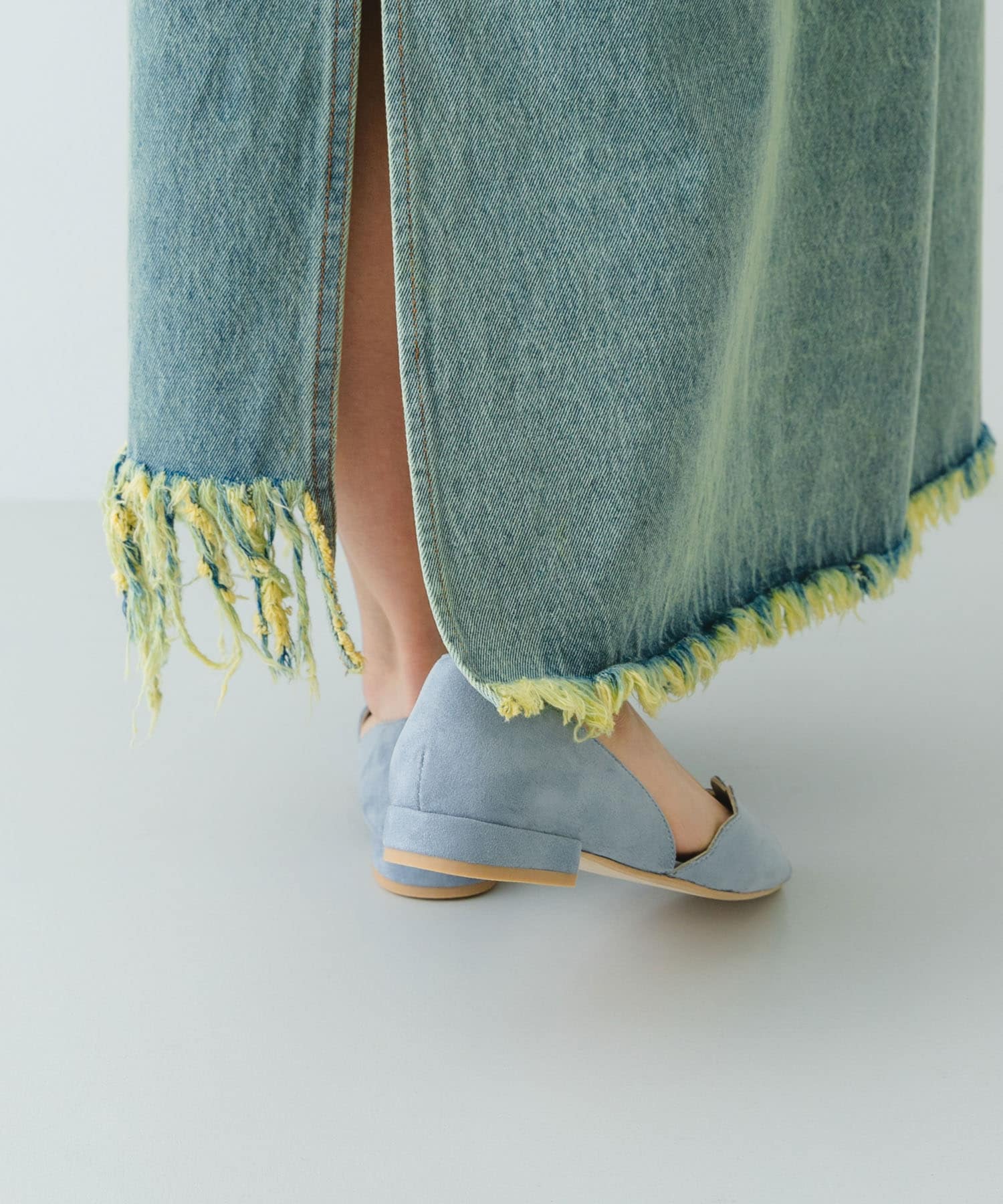 ピープトゥスカラップセパレートサンダル SAX 36