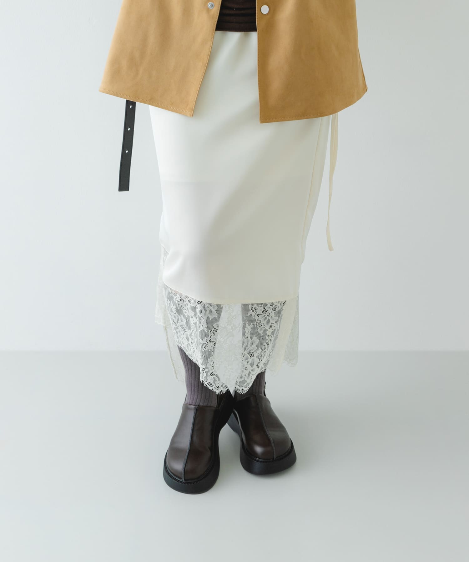 センターステッチクロッグ DARK BROWN 36