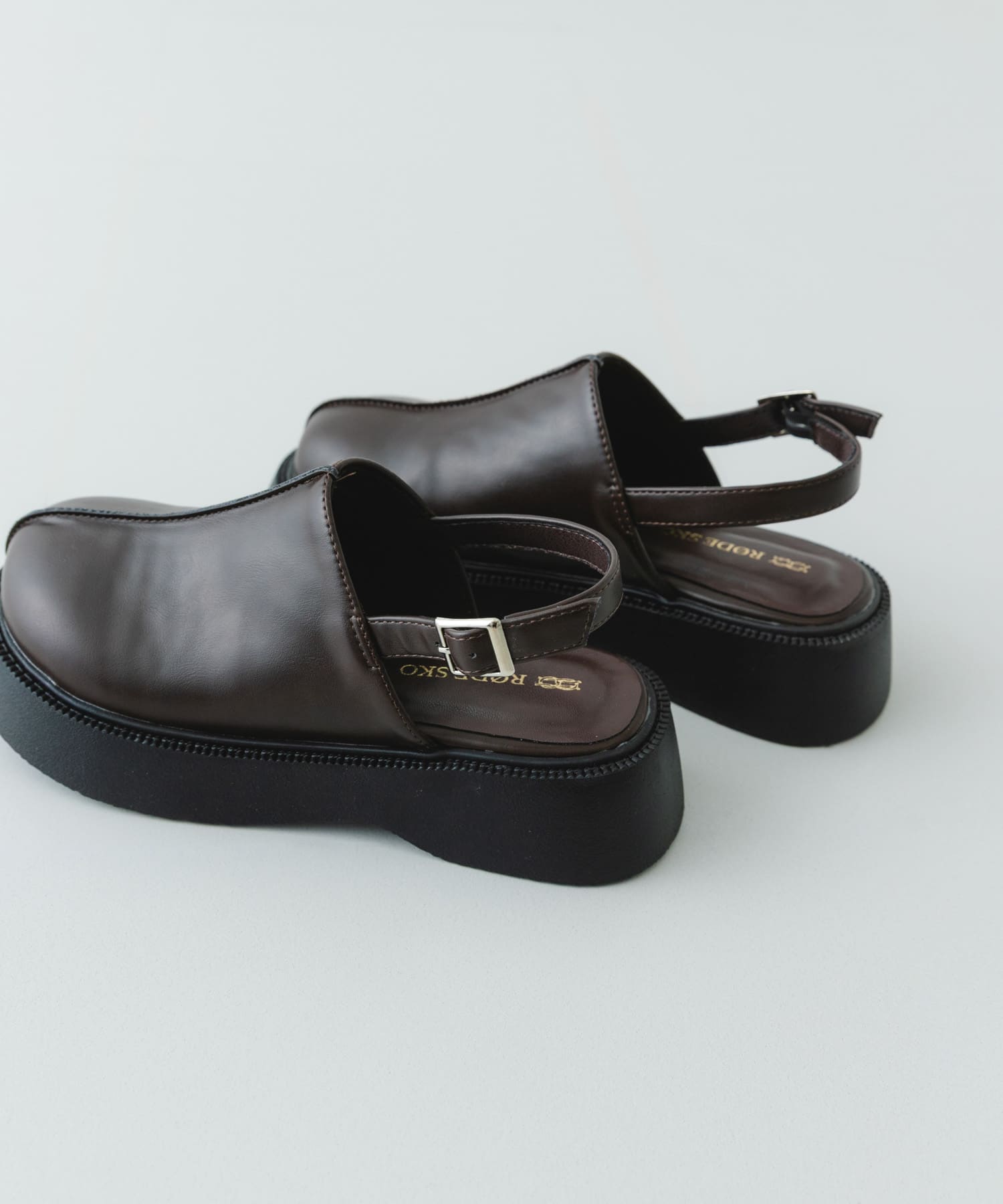 センターステッチクロッグ DARK BROWN 36