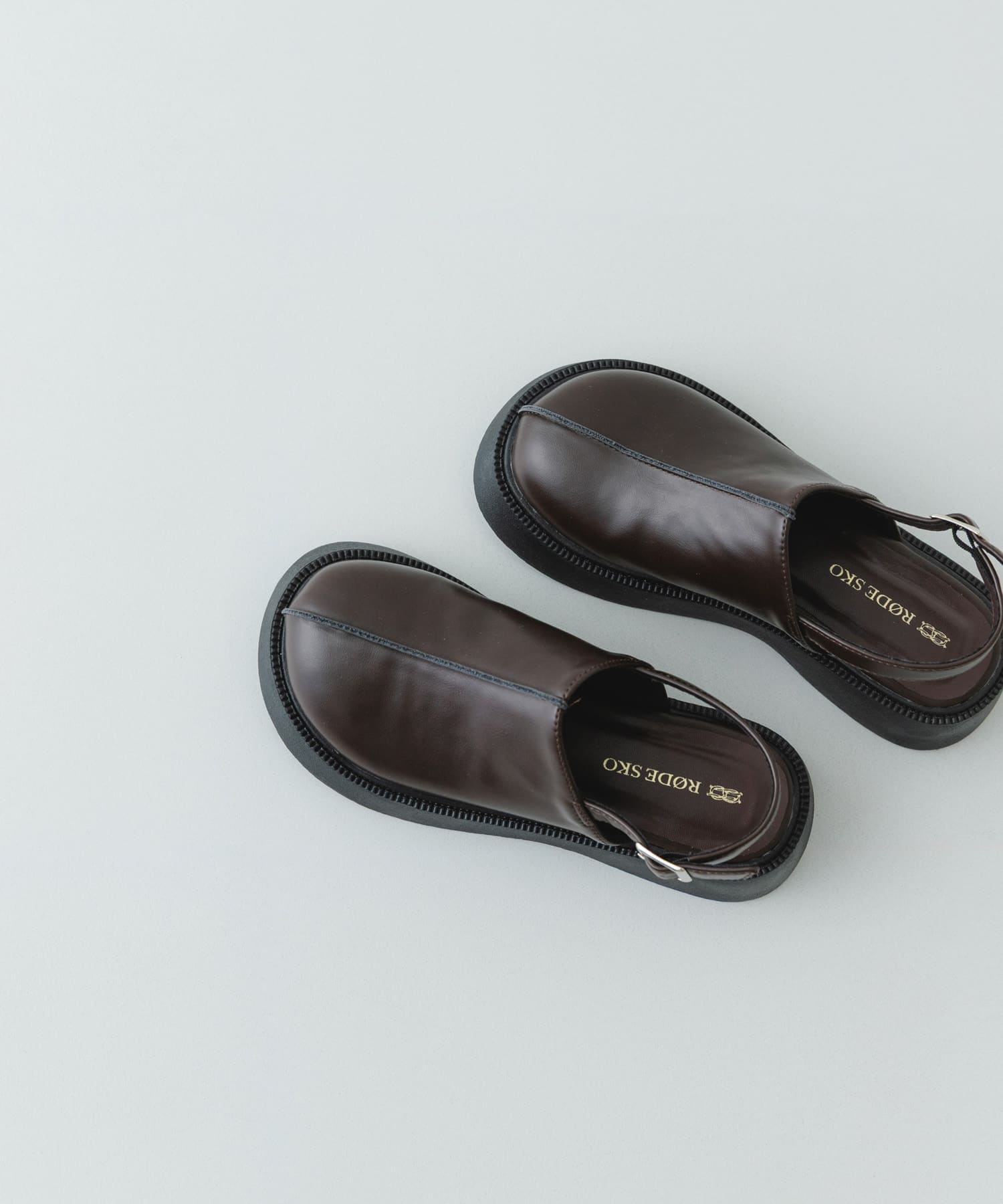 センターステッチクロッグ DARK BROWN 36