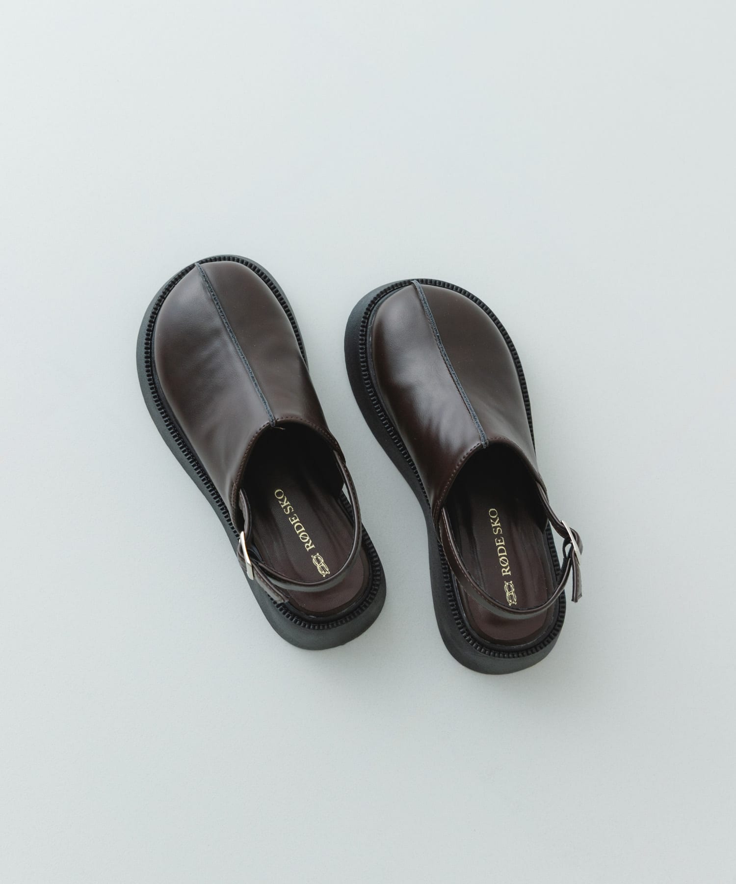 センターステッチクロッグ DARK BROWN 36
