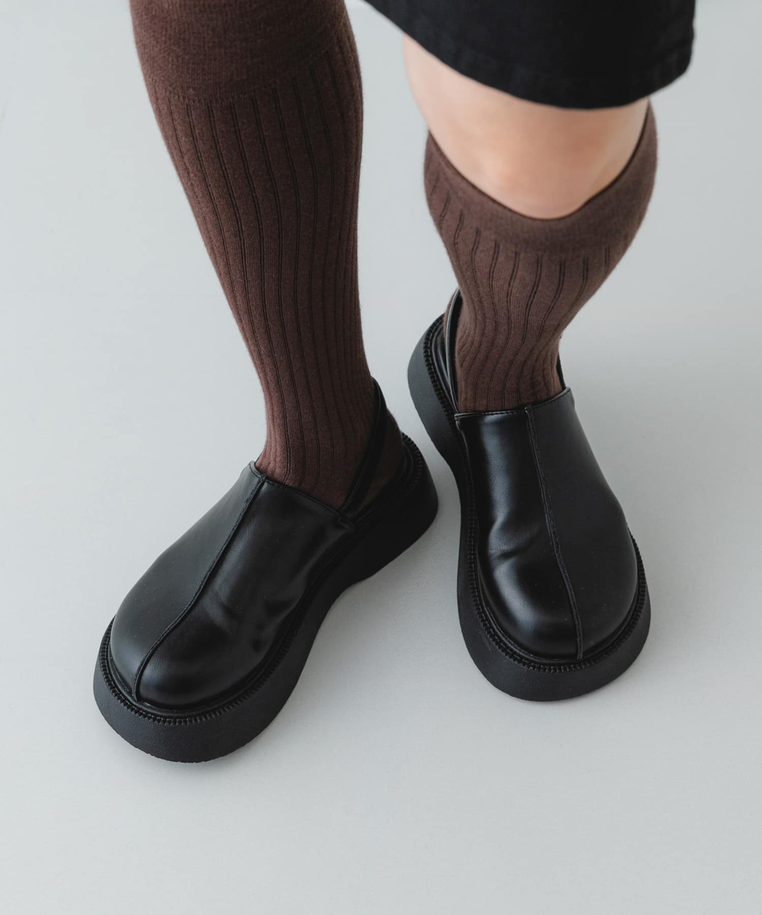 センターステッチクロッグ BLACK 36