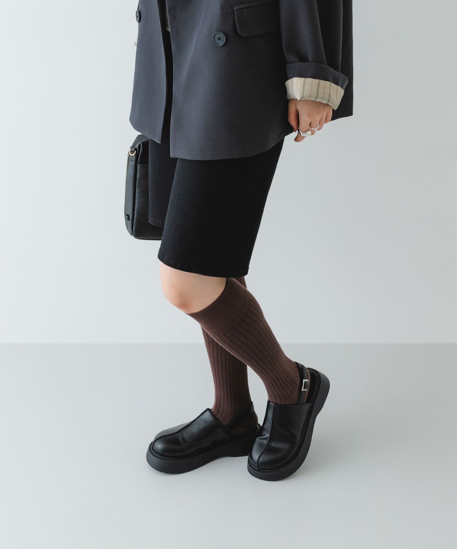 センターステッチクロッグ BLACK 36