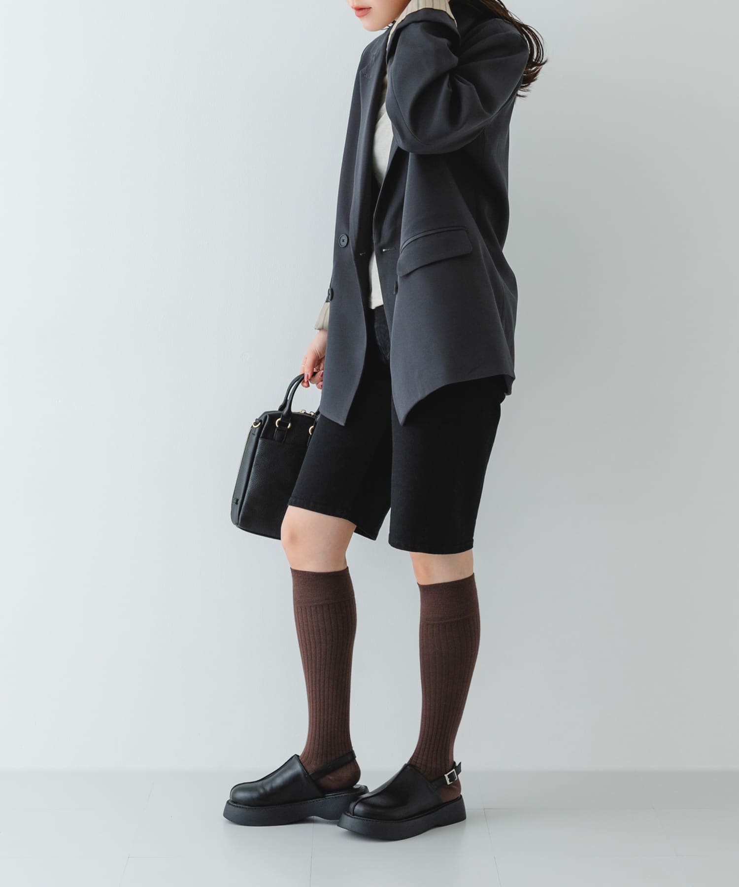 センターステッチクロッグ BLACK 36