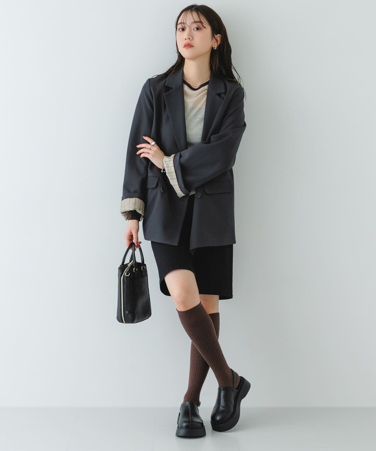 センターステッチクロッグ BLACK 36