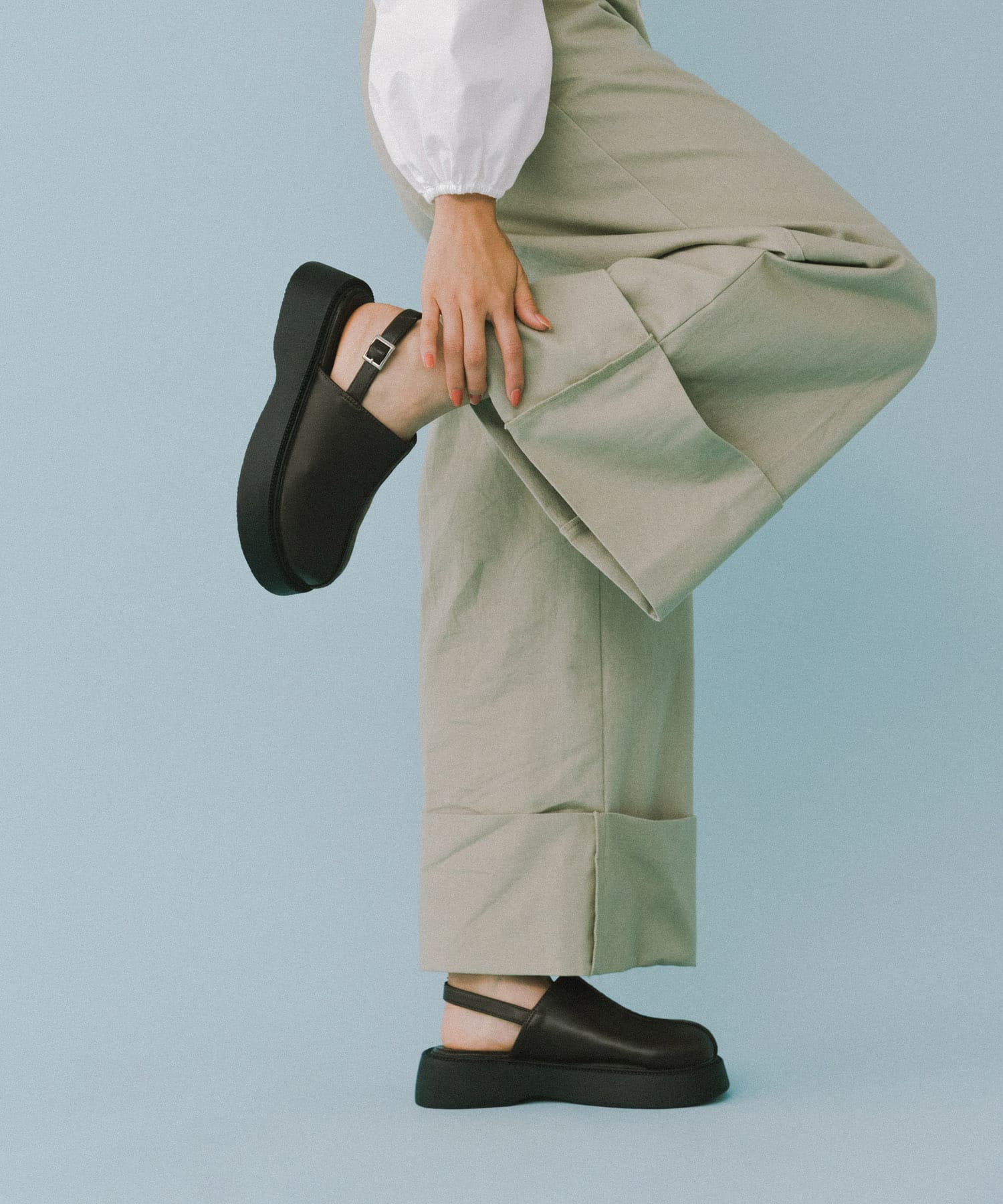 センターステッチクロッグ BLACK 37