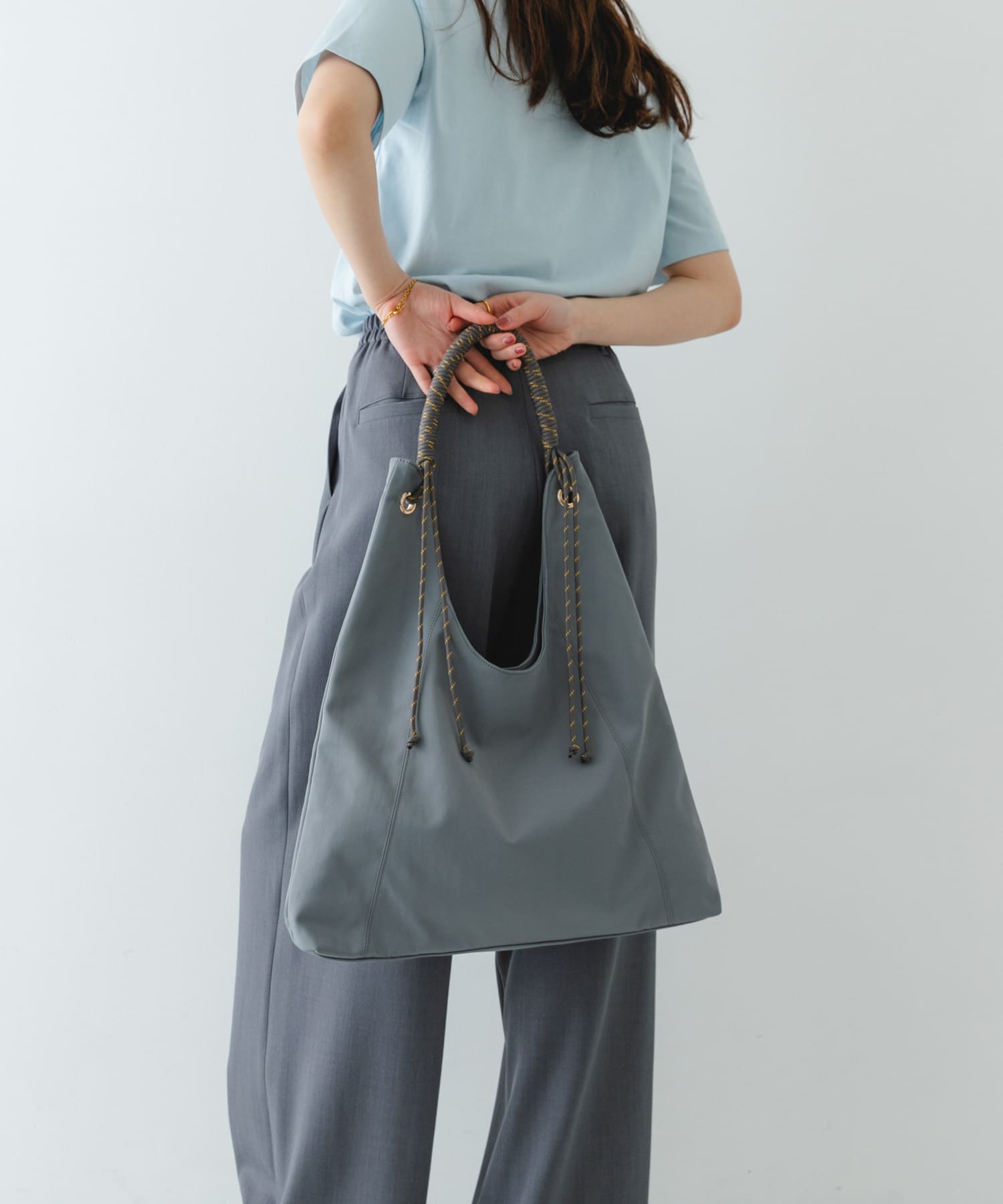 コードハンドルバッグ GRYxTAUPE One