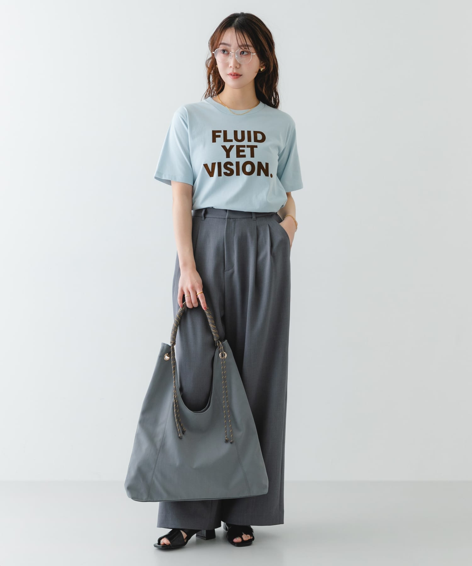 コードハンドルバッグ GRYxTAUPE One