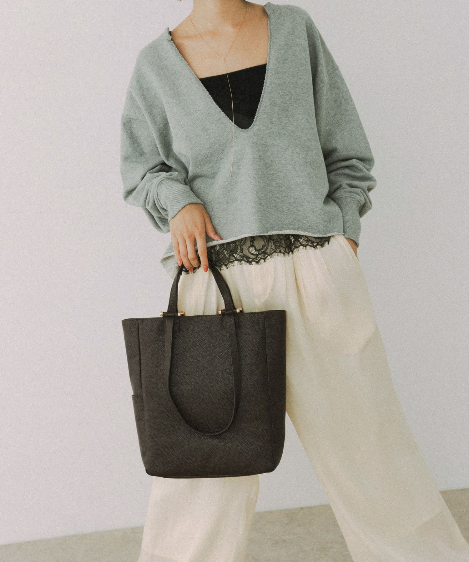 レザー2WAYトートバッグ CHOCO One