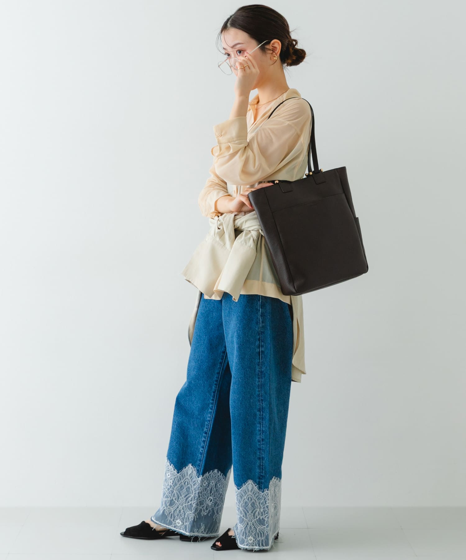 レザー2WAYトートバッグ CHOCO One