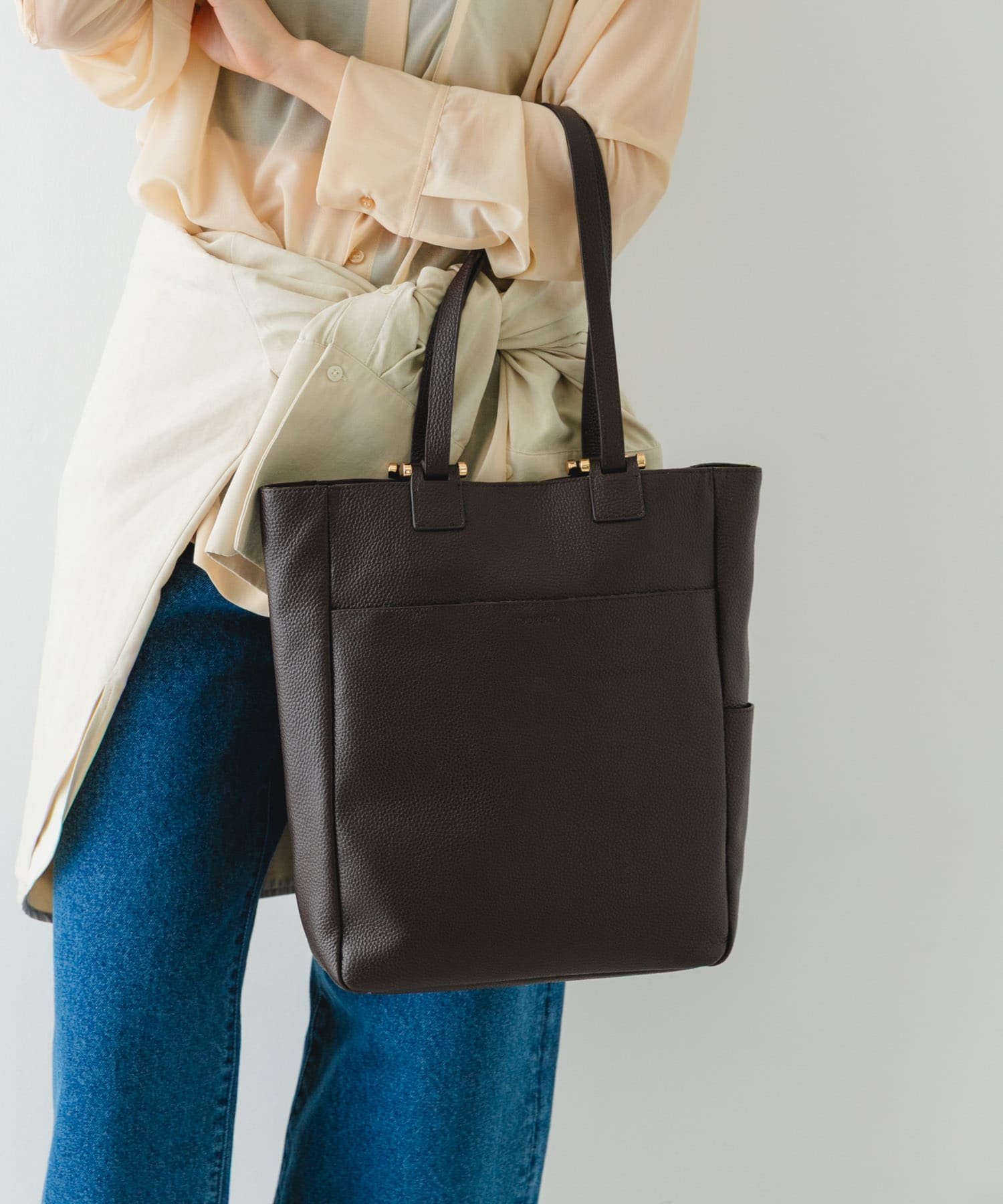 レザー2WAYトートバッグ CHOCO One