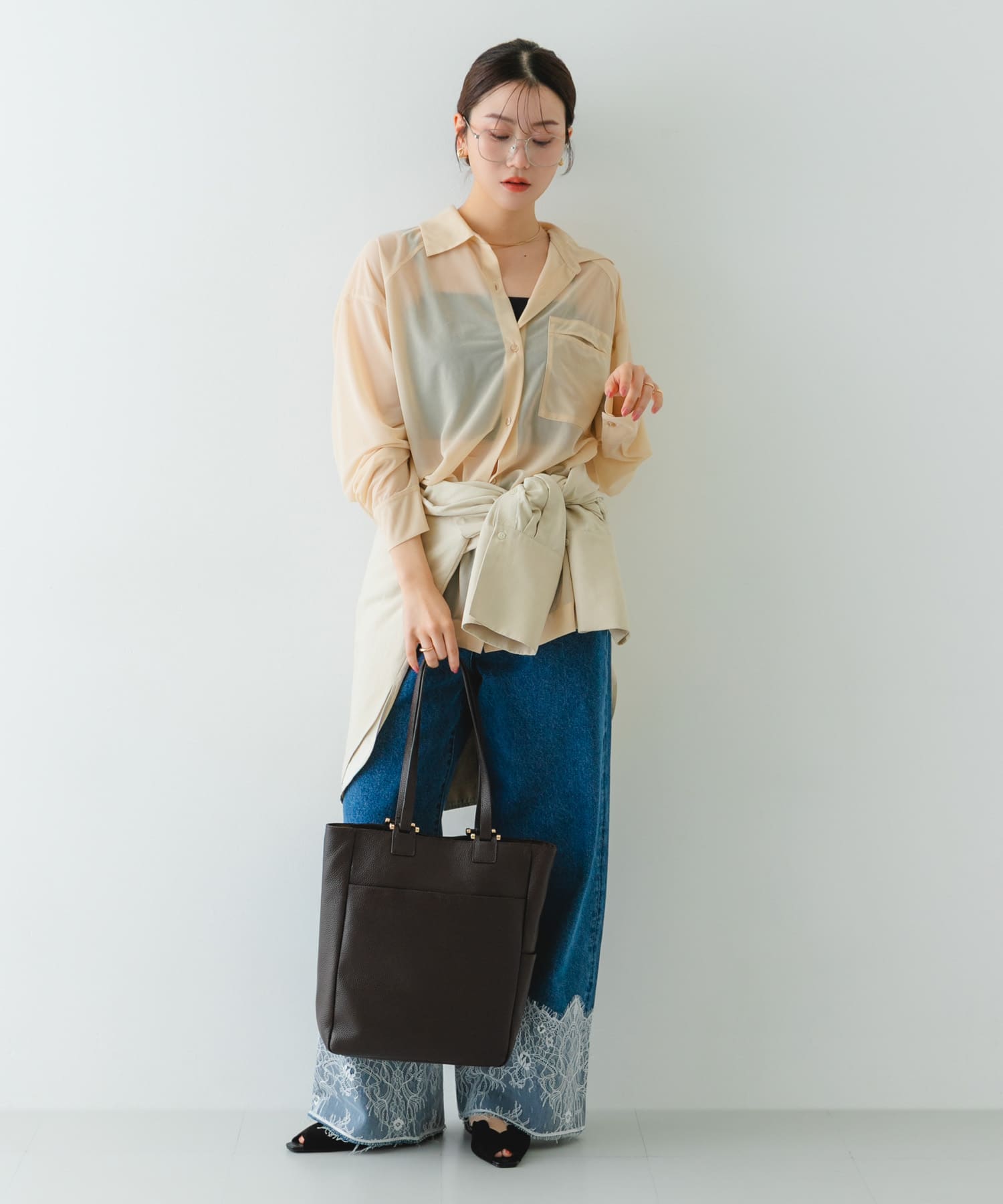 レザー2WAYトートバッグ CHOCO One