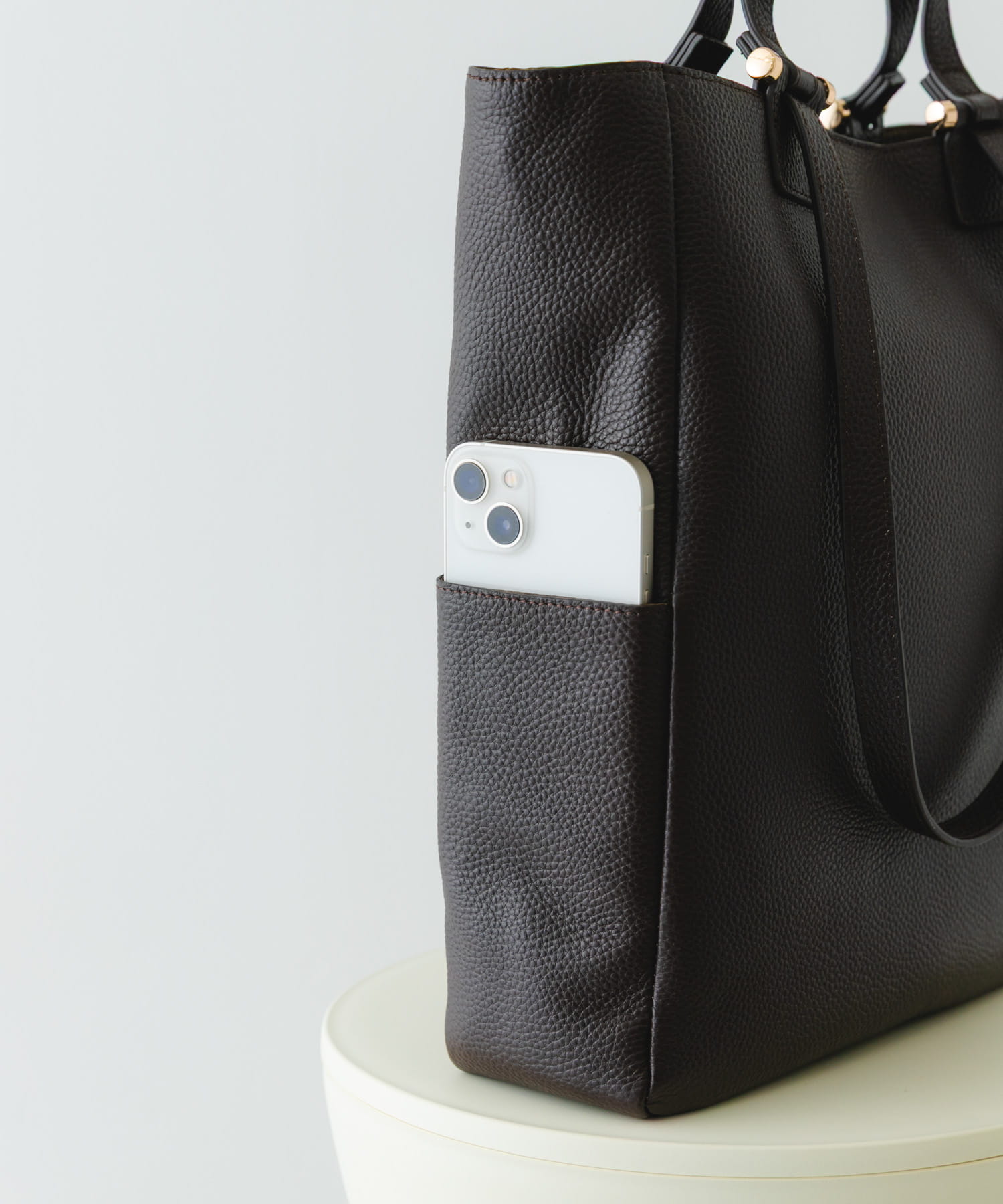 レザー2WAYトートバッグ CHOCO One