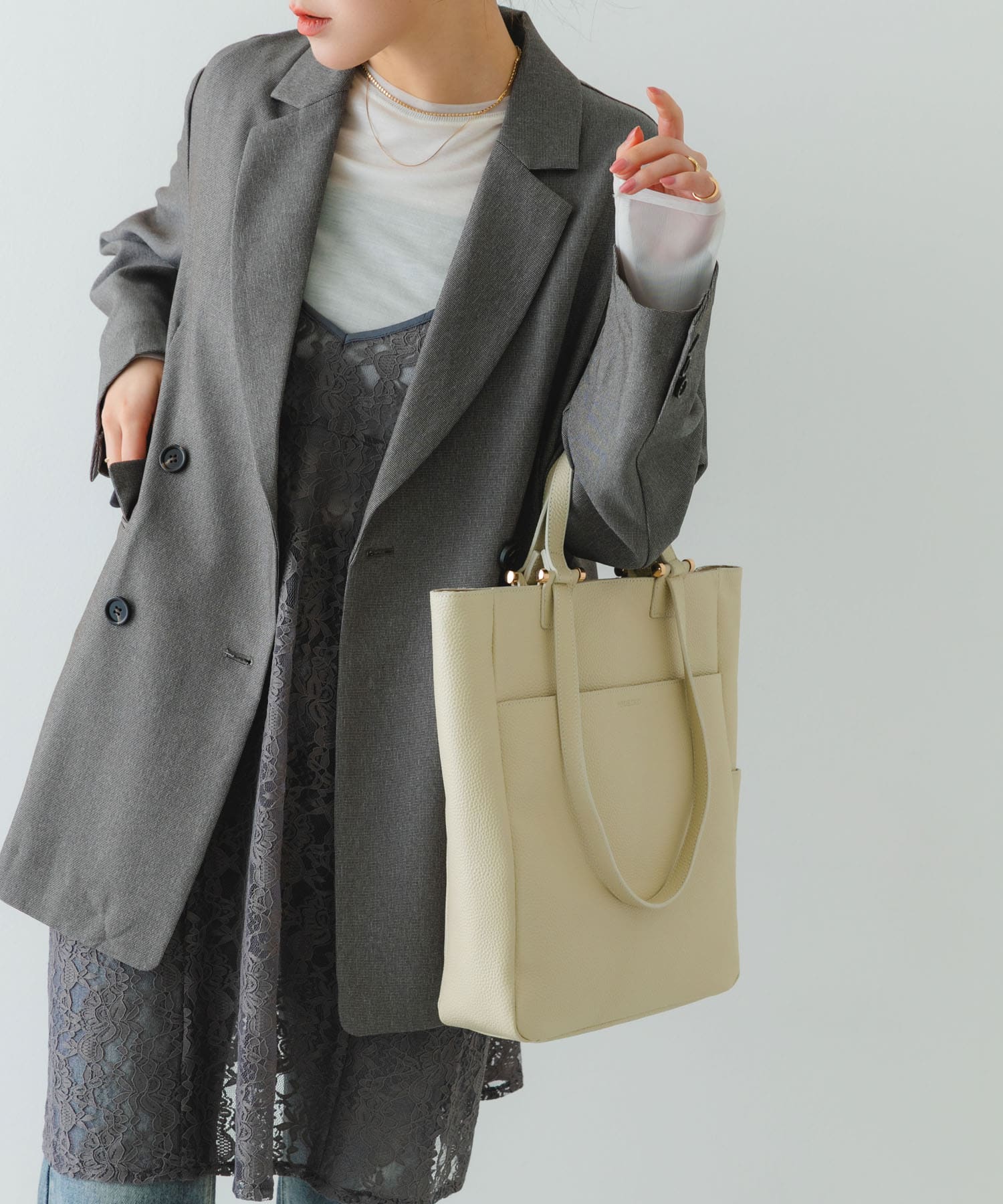 レザー2WAYトートバッグ OFF One