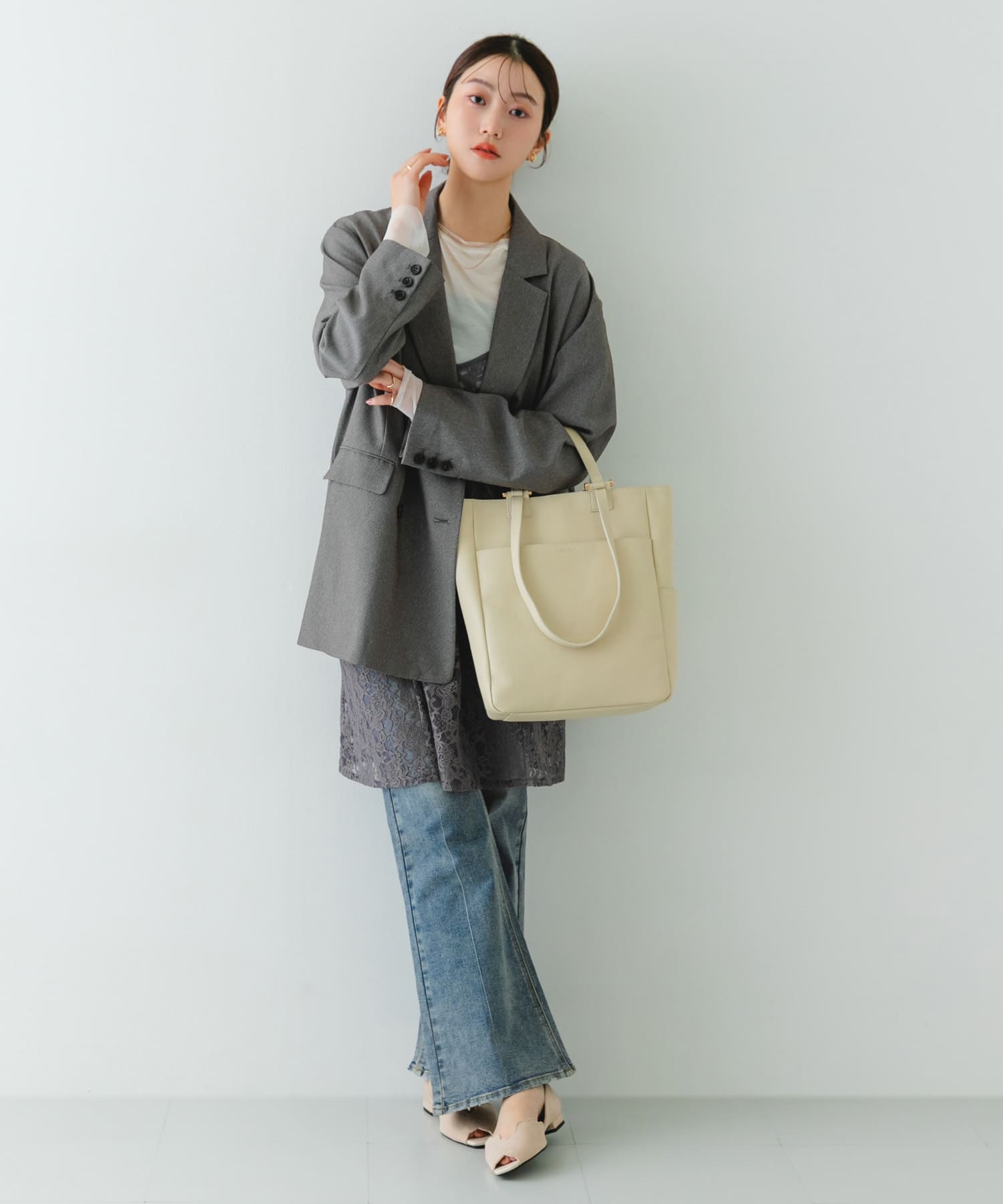 レザー2WAYトートバッグ OFF One