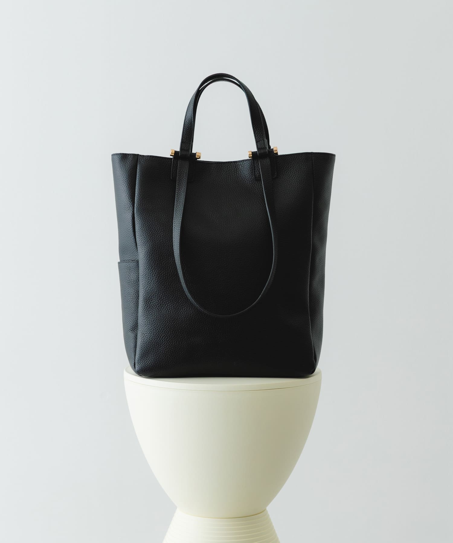 レザー2WAYトートバッグ BLACK One