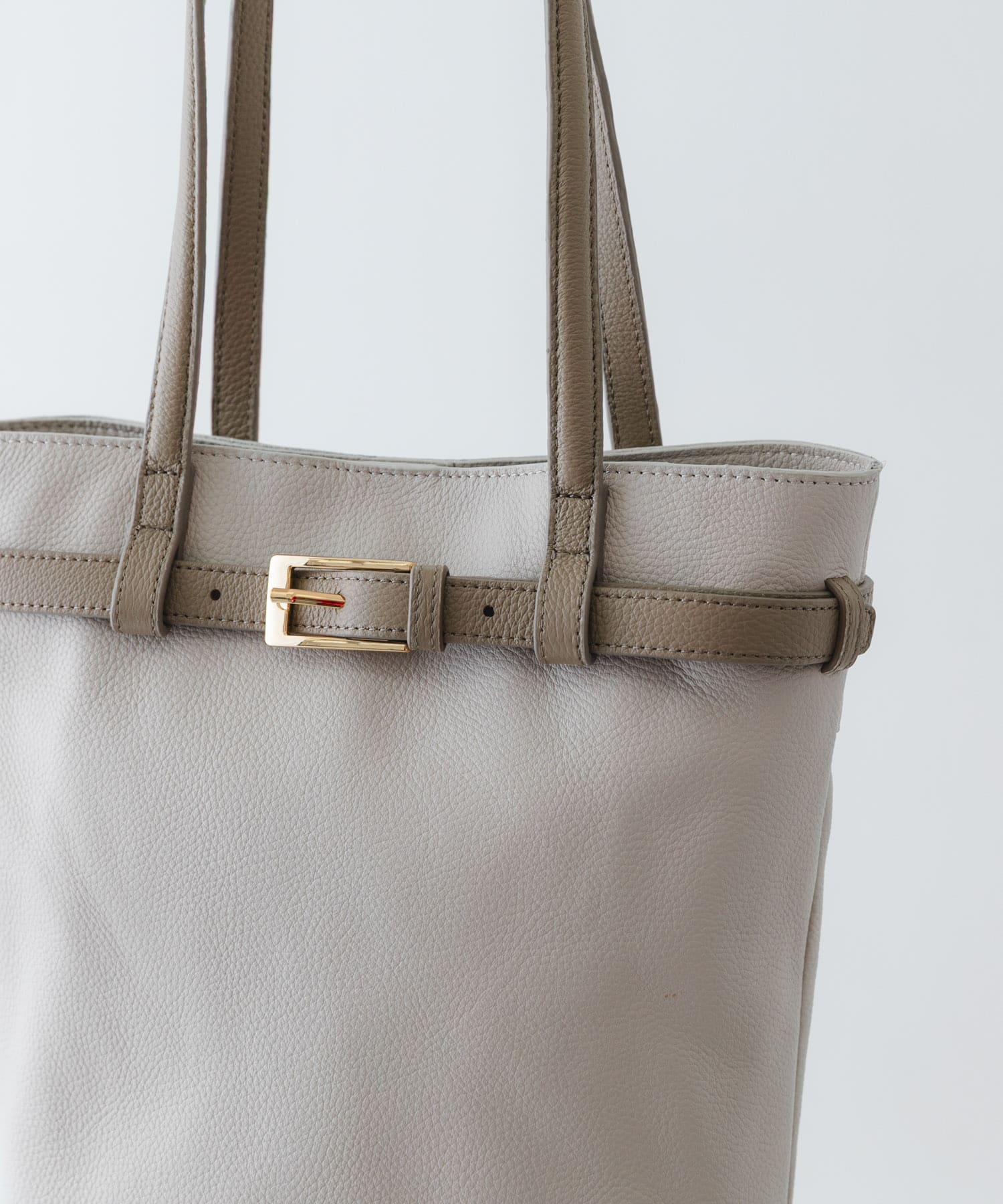 『別注』BEAURE×RODESKO　カウレザーベルトデザイントートバッグ IVORYxGRG One