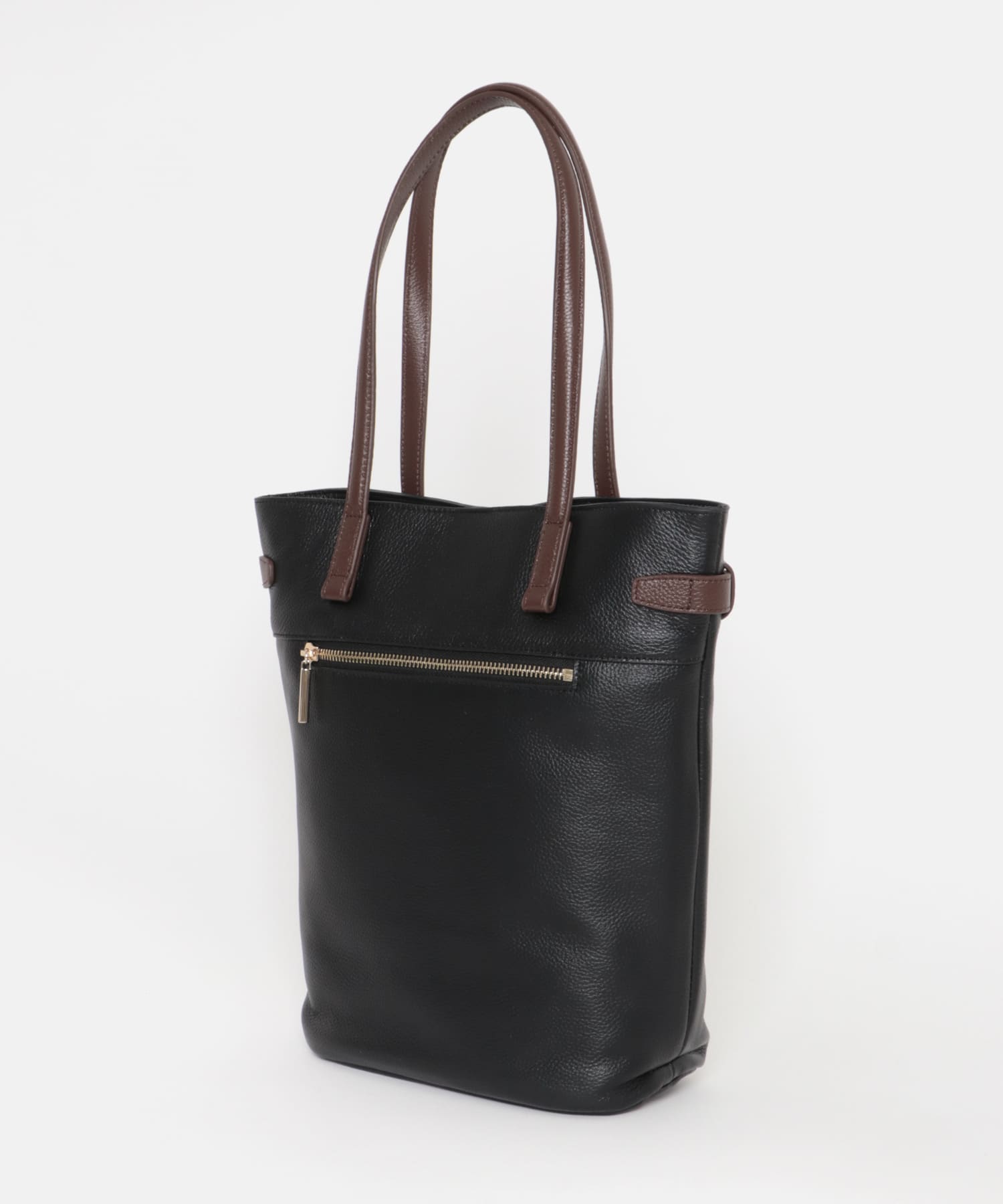 『別注』BEAURE×RODESKO　カウレザーベルトデザイントートバッグ BLKxCHOCO One