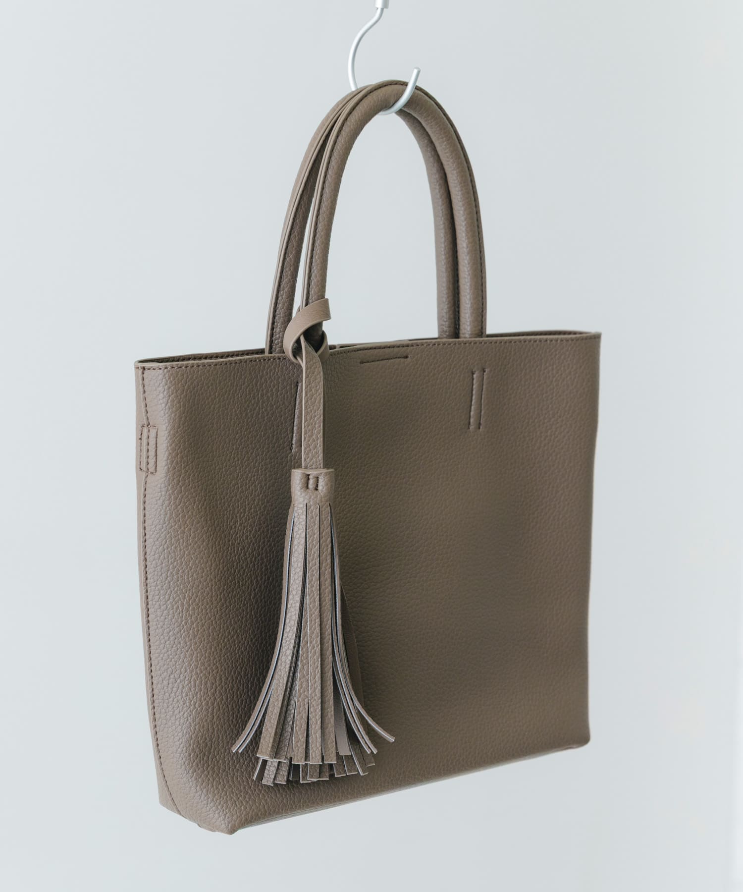『Sサイズ』タッセル軽量2WAYプチトートバッグ GRAYSH One