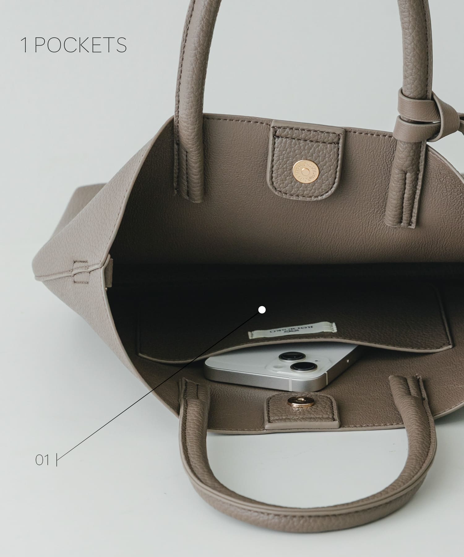 『Sサイズ』タッセル軽量2WAYプチトートバッグ GRAYSH One