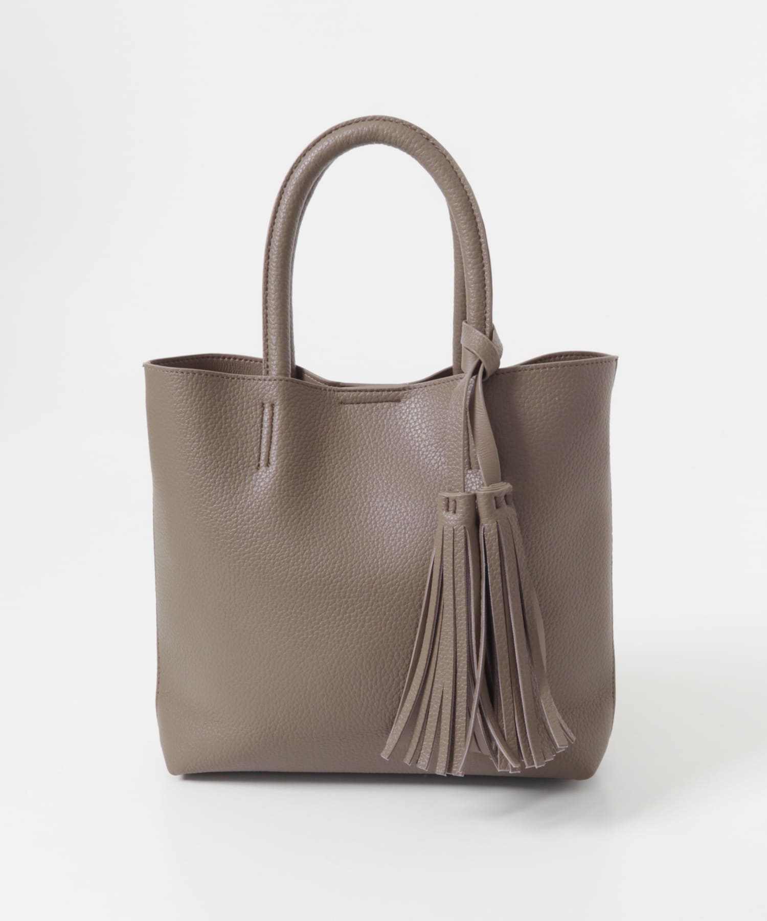 『Sサイズ』タッセル軽量2WAYプチトートバッグ GRAYSH One