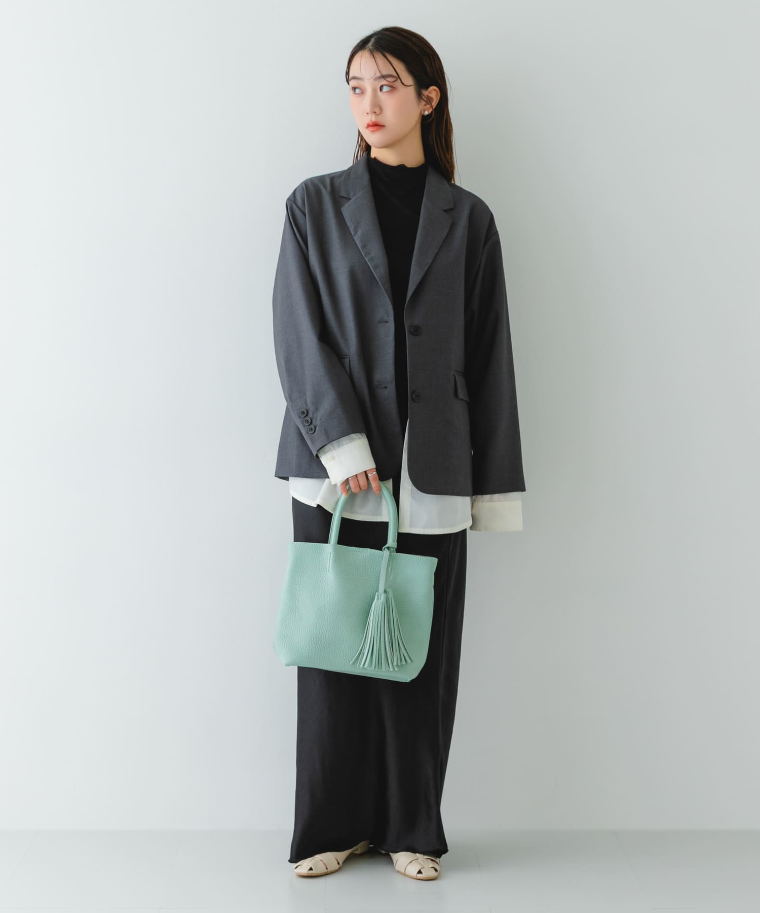 『Sサイズ』タッセル軽量2WAYプチトートバッグ MINT One