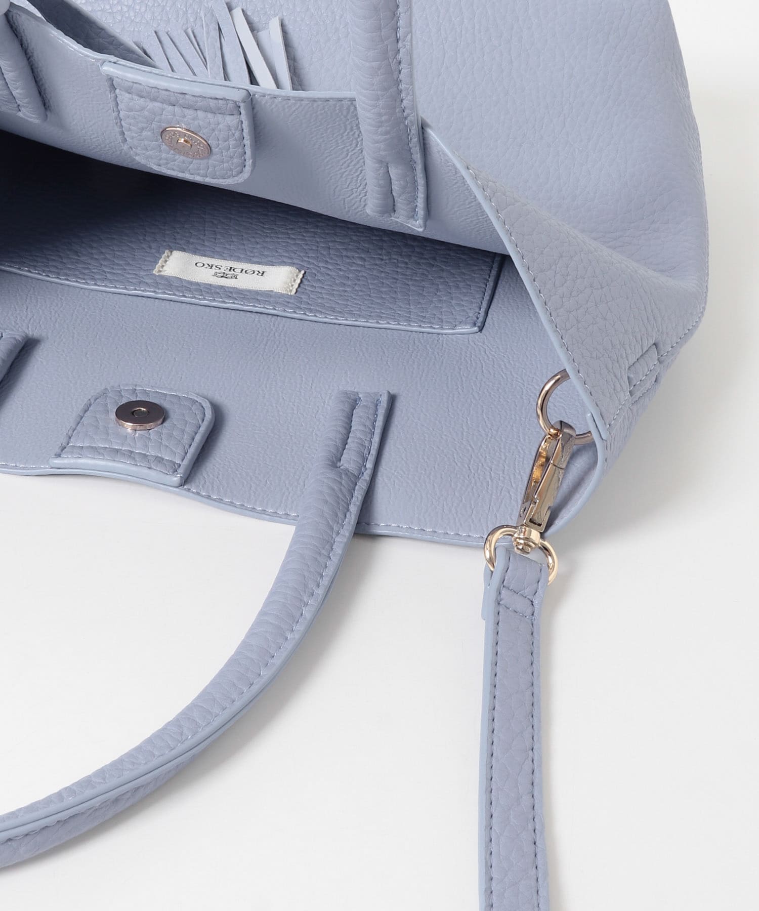 『Sサイズ』タッセル軽量2WAYプチトートバッグ L.BLUE One