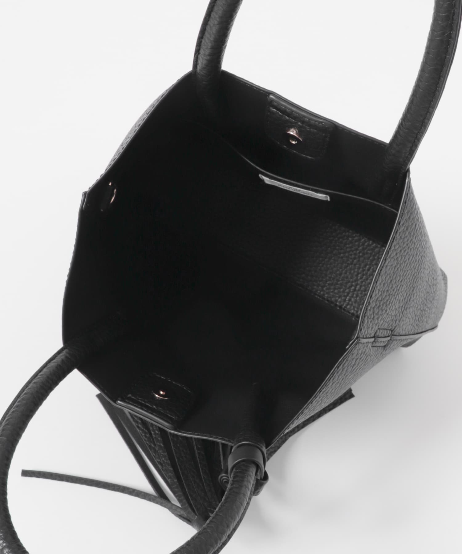 『Sサイズ』タッセル軽量2WAYプチトートバッグ BLACK One