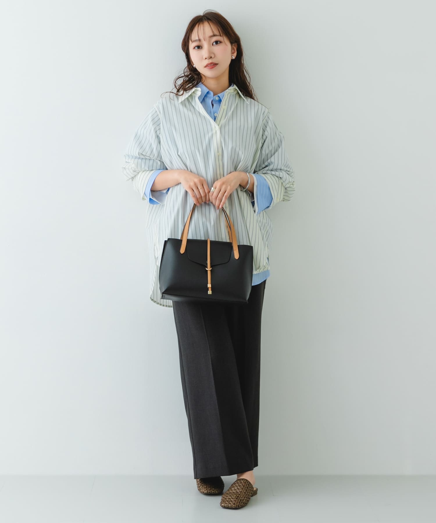 フラップトートバッグ BLKxCML One