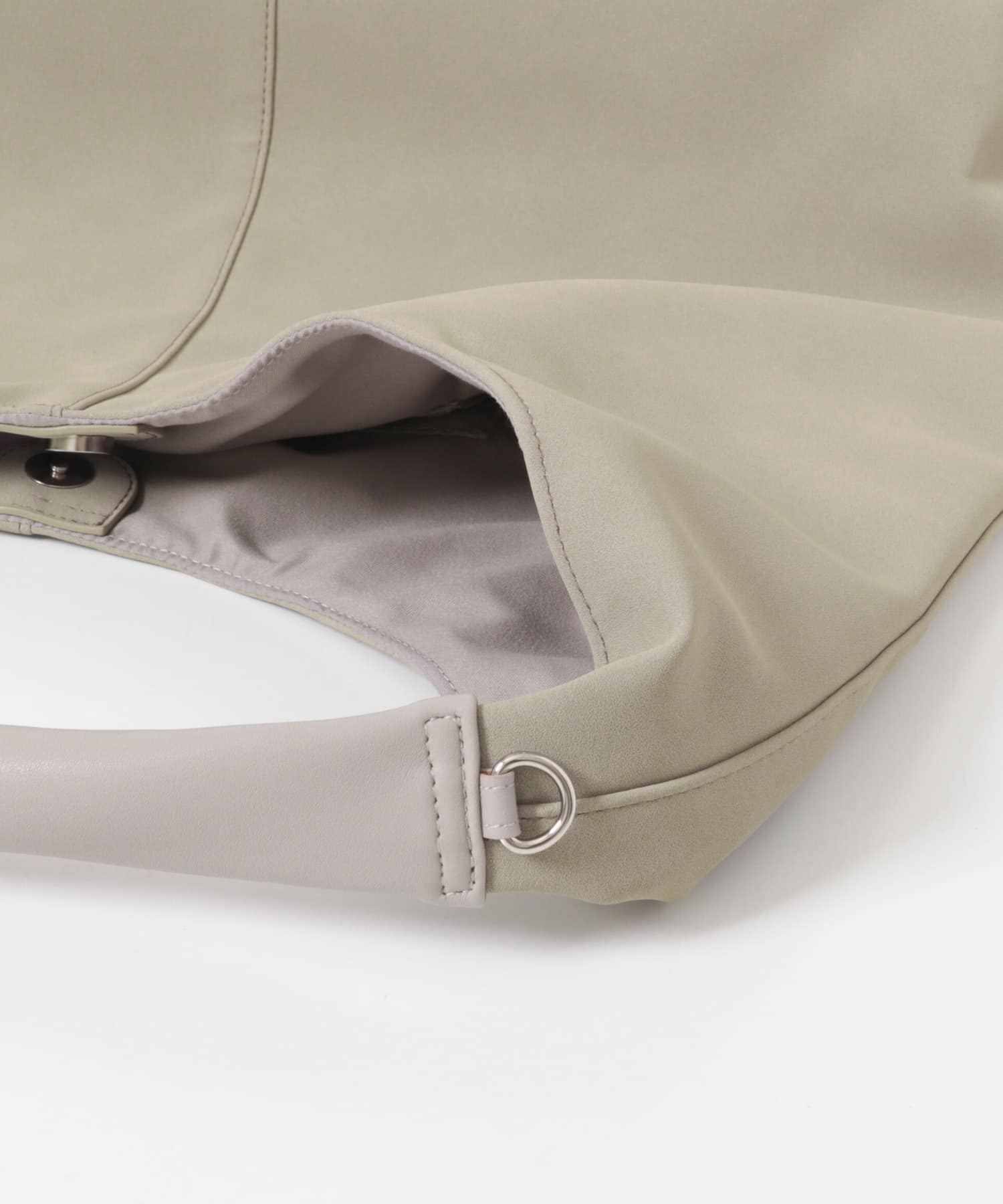 スエード調ワンハンドルトートバッグ GRAY One