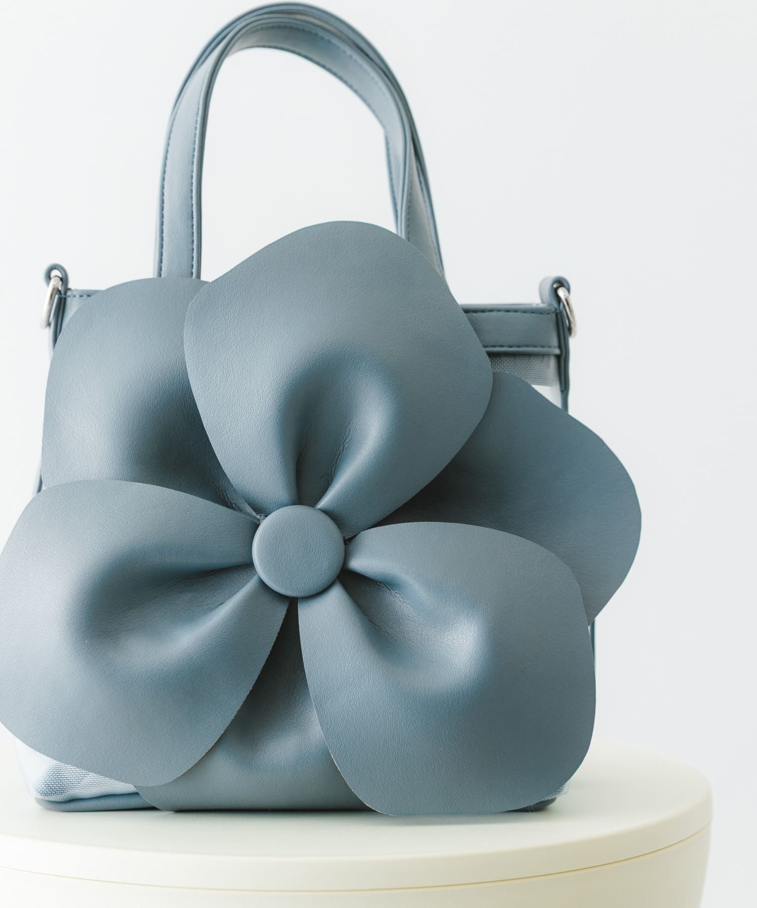 フラワーモチーフシアーバッグ SAX One