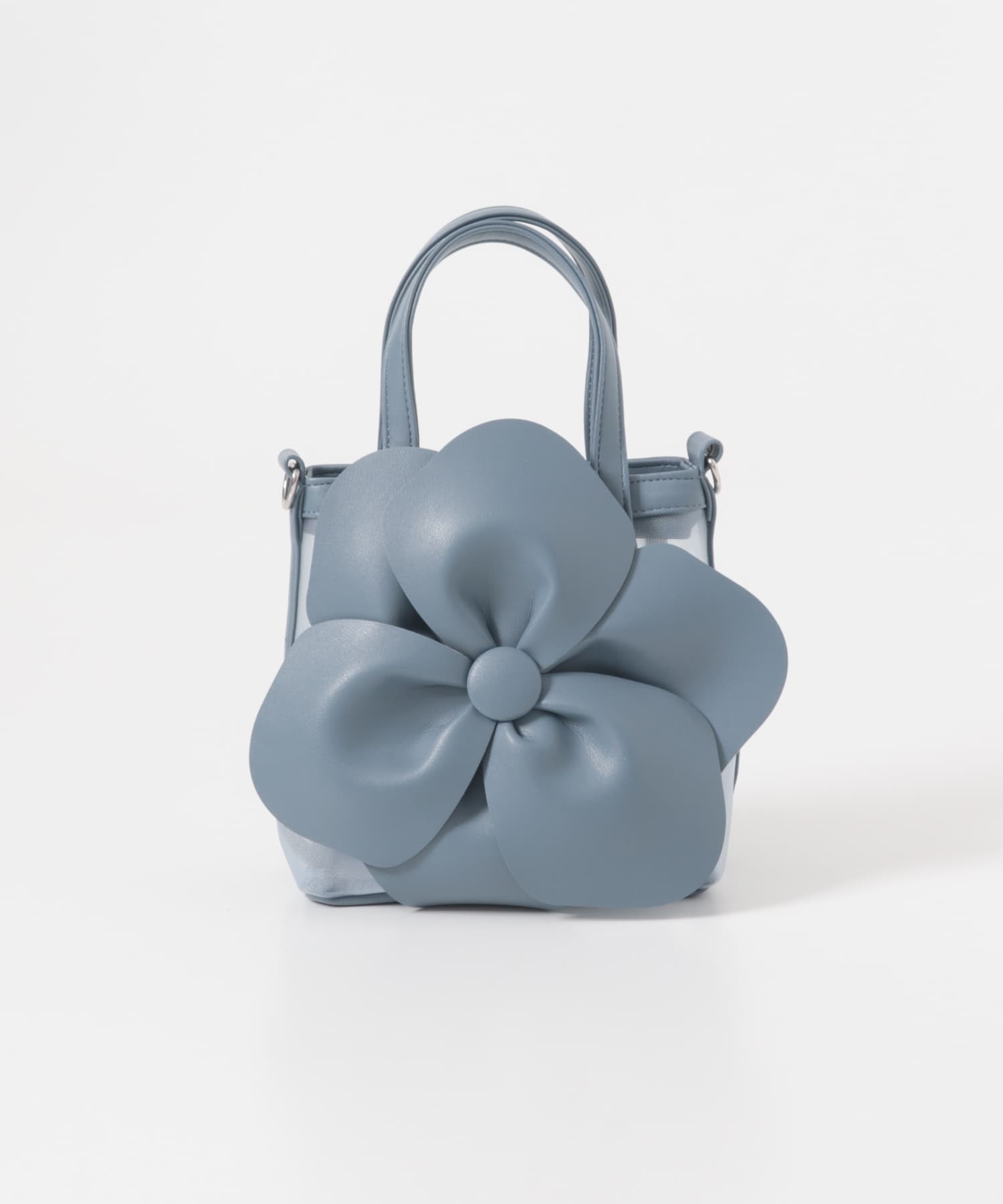 フラワーモチーフシアーバッグ SAX One