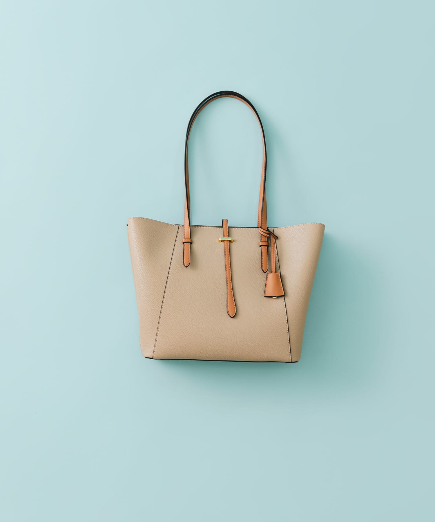 チャーム付A4トートバッグ SAND BEIGE one