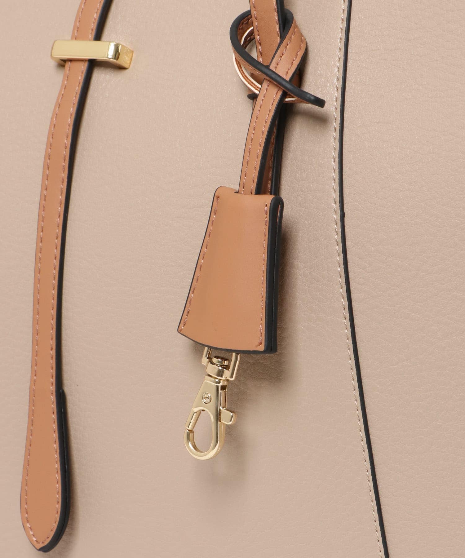 チャーム付A4トートバッグ SAND BEIGE one