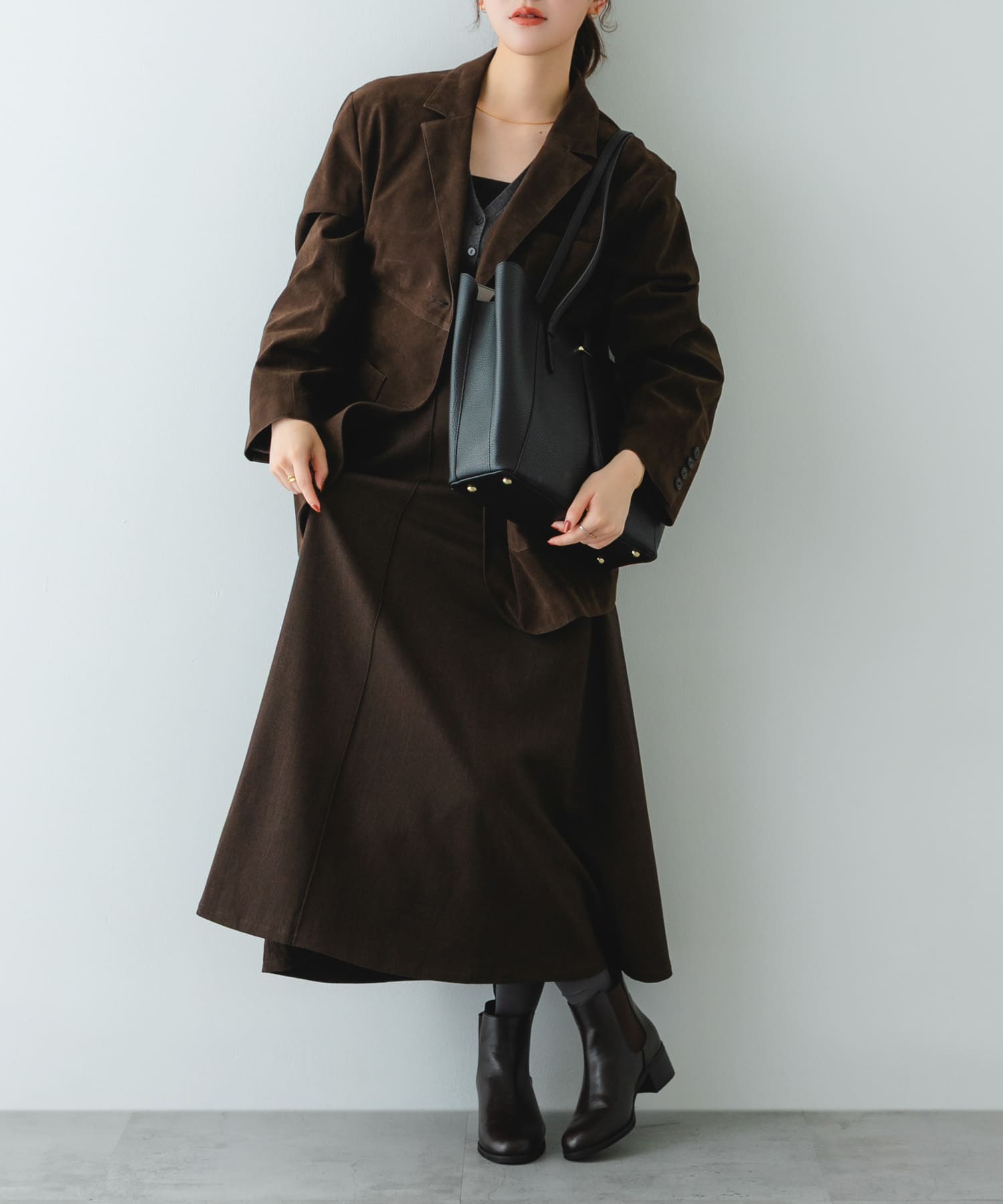 チャーム付A4トートバッグ BLACK one