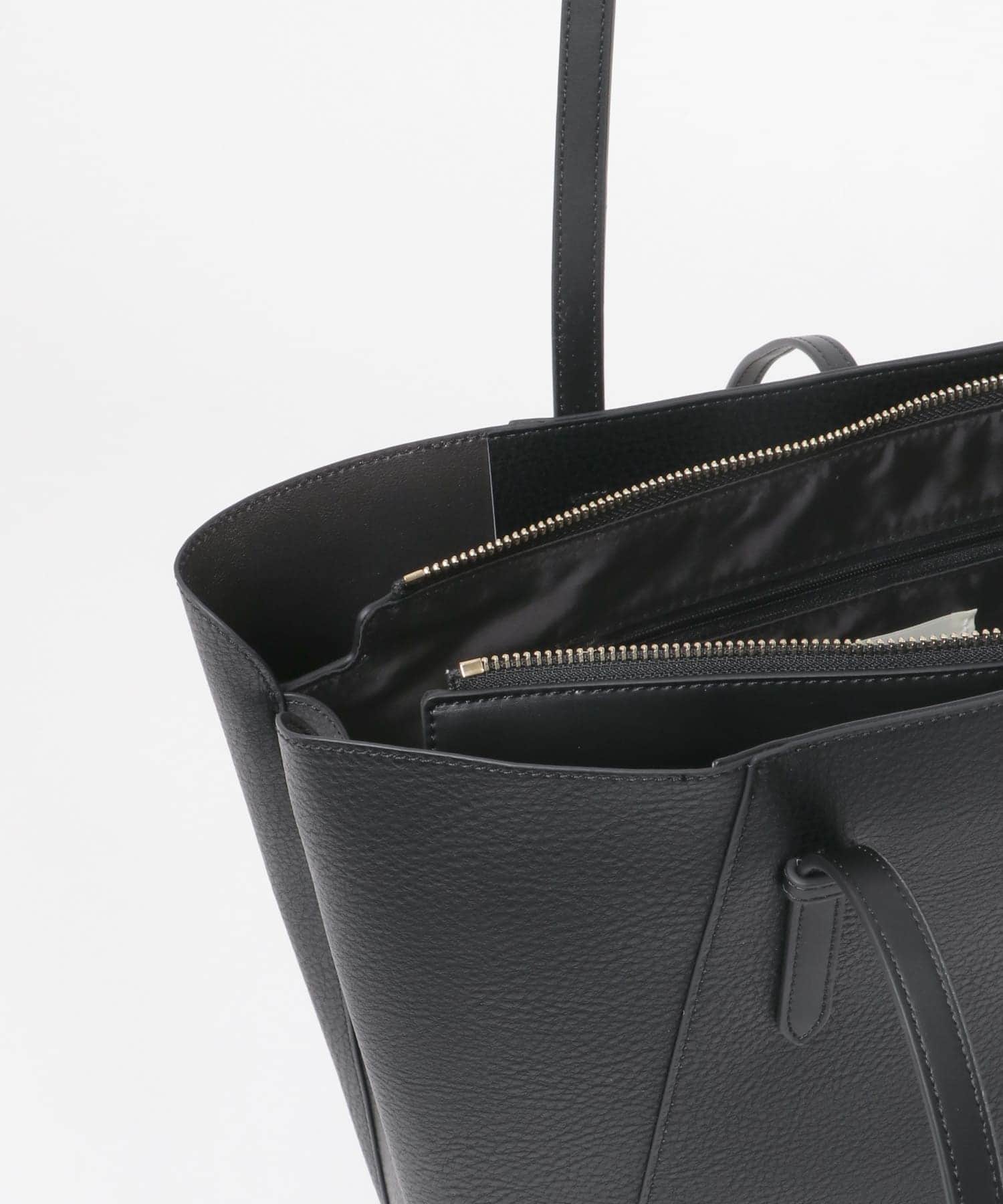 チャーム付A4トートバッグ BLACK one