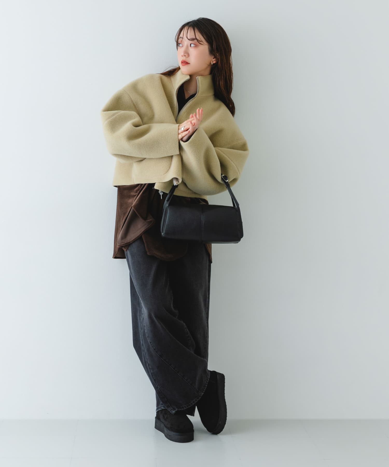 『WEB限定』センターラインボストンバッグ BLACK One