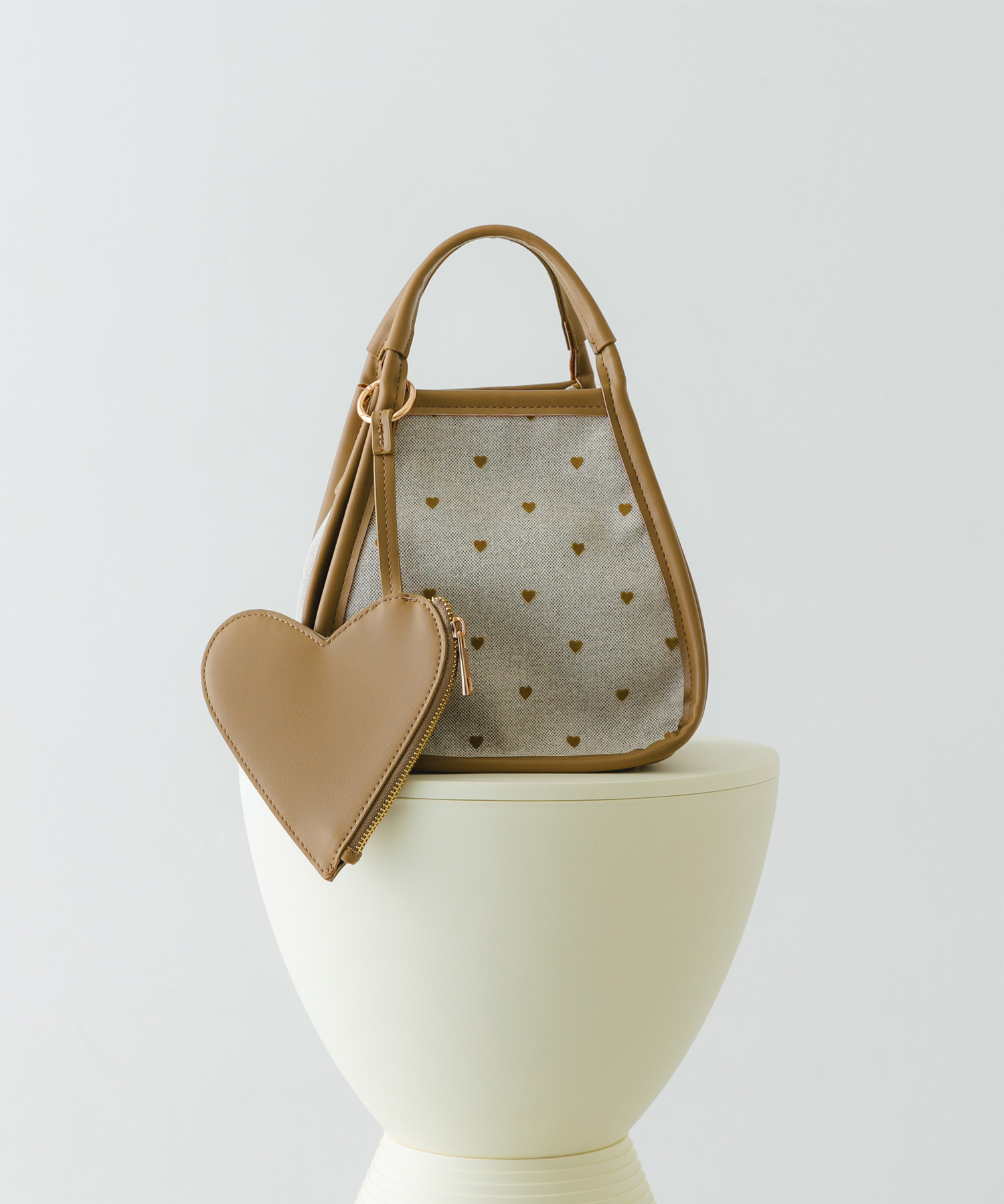 ハートキャンバスバッグ