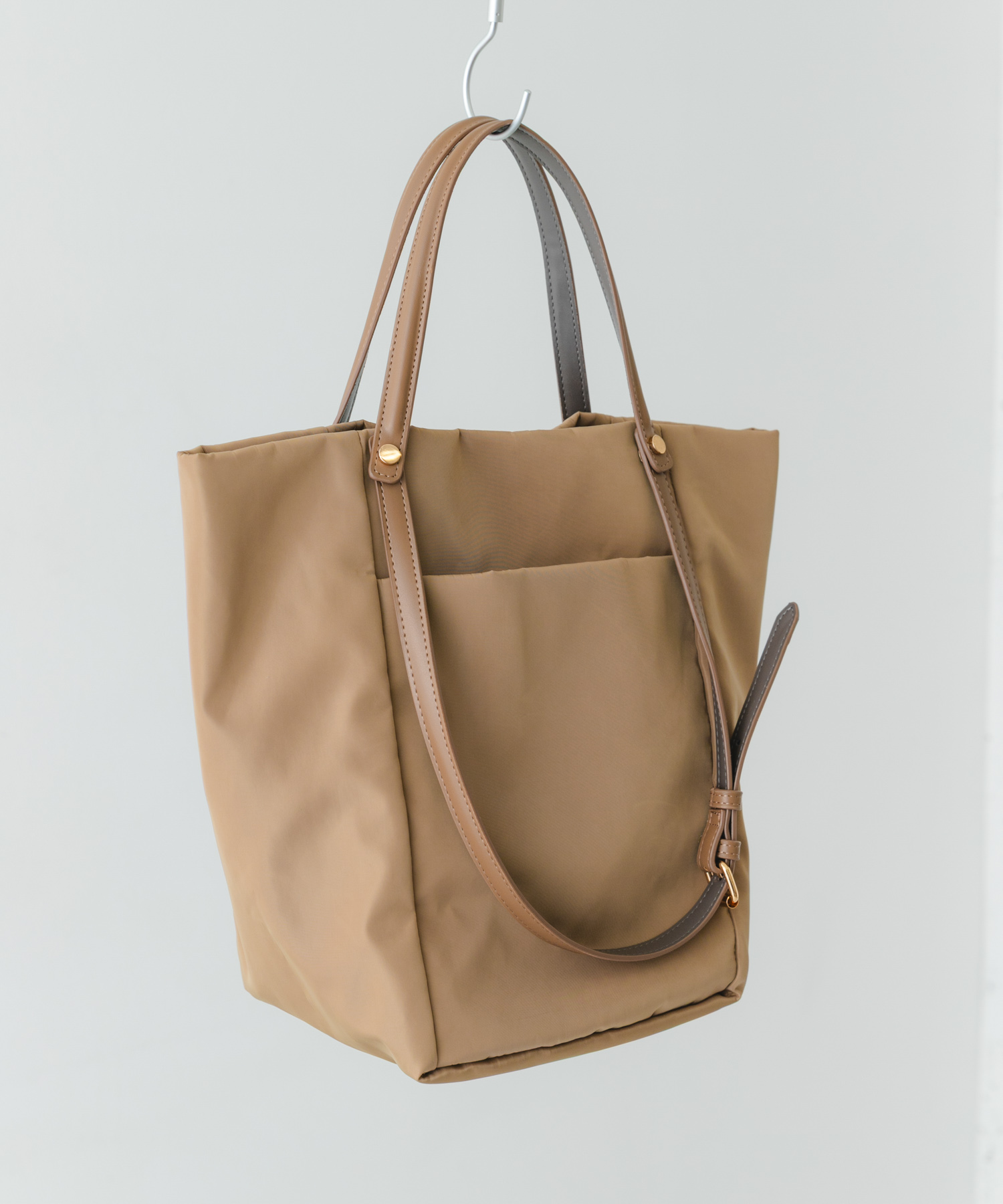撥水2WAYハンドルバッグ BEIGE one