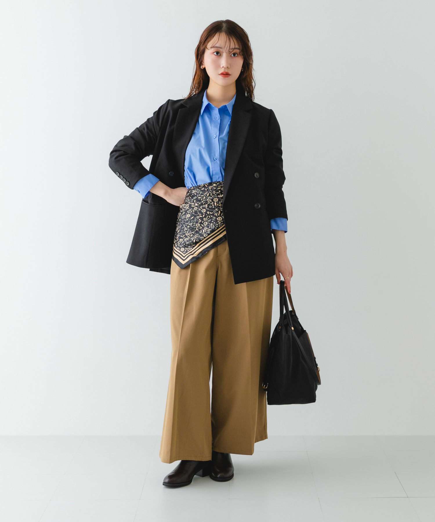 撥水2WAYハンドルバッグ BLACK one