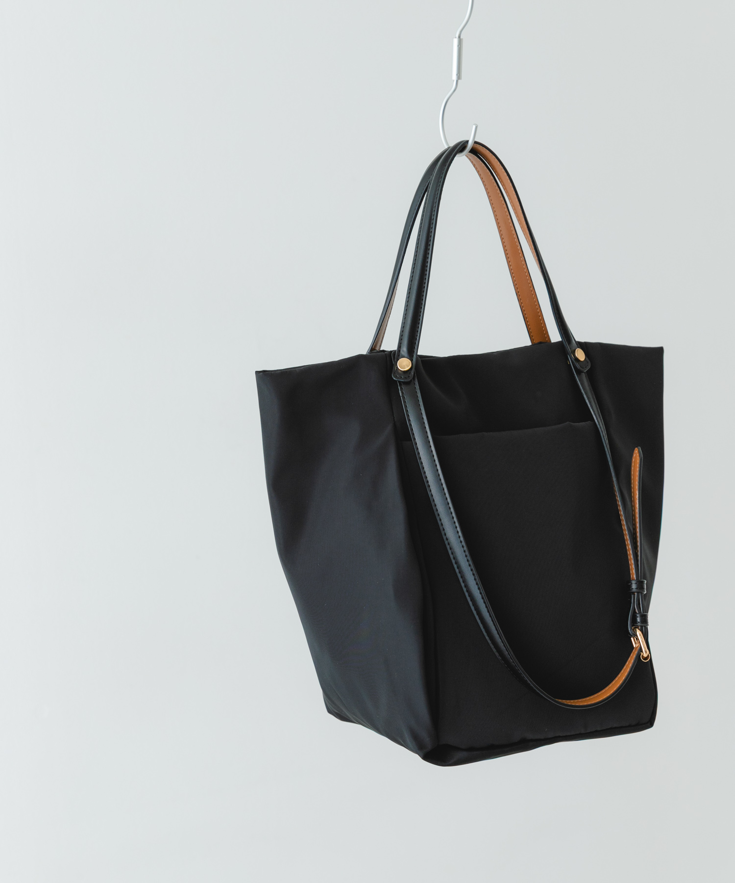 撥水2WAYハンドルバッグ BLACK one