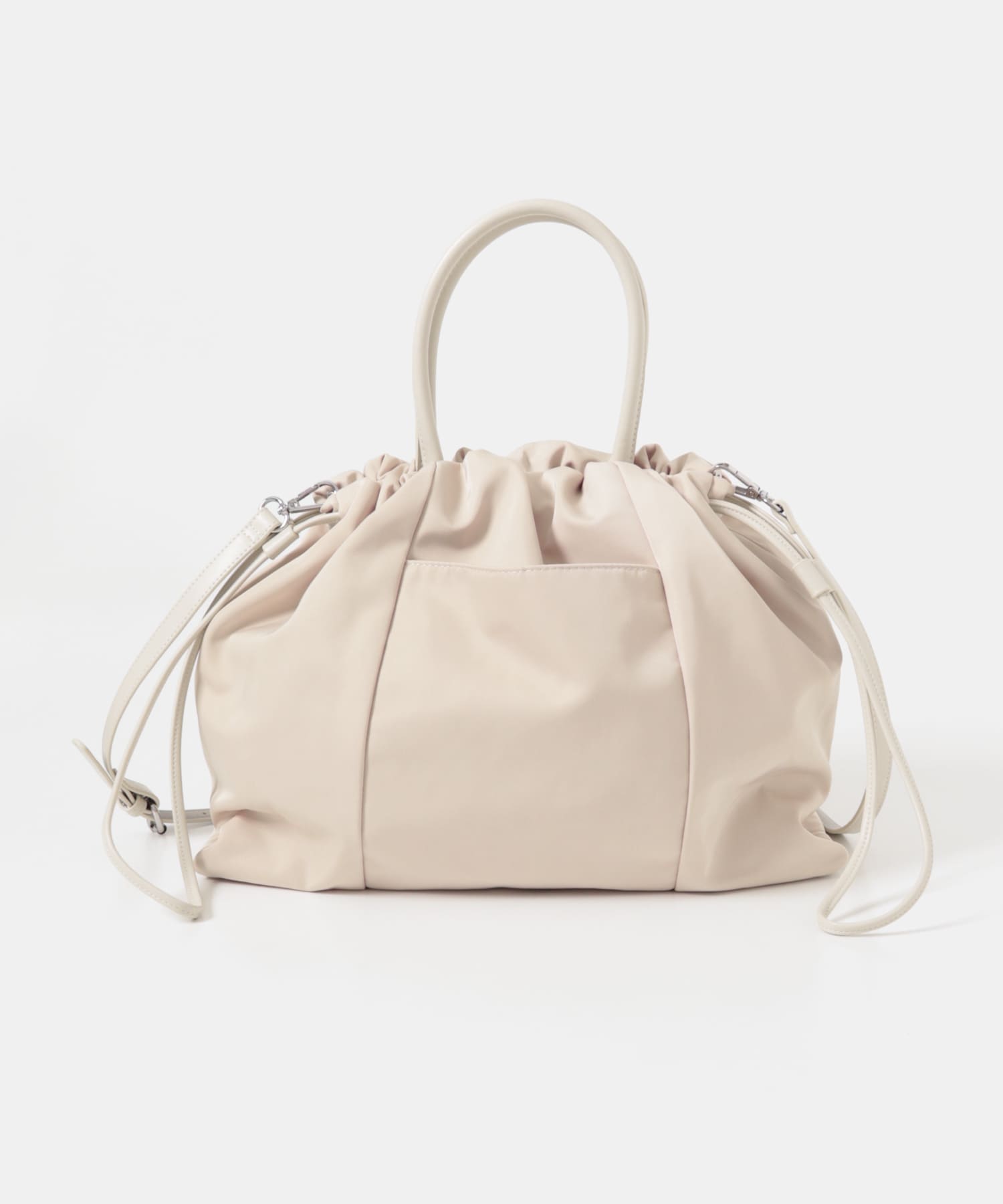 RODE SKO　ショルダー付撥水キンチャクバッグ IVORY one