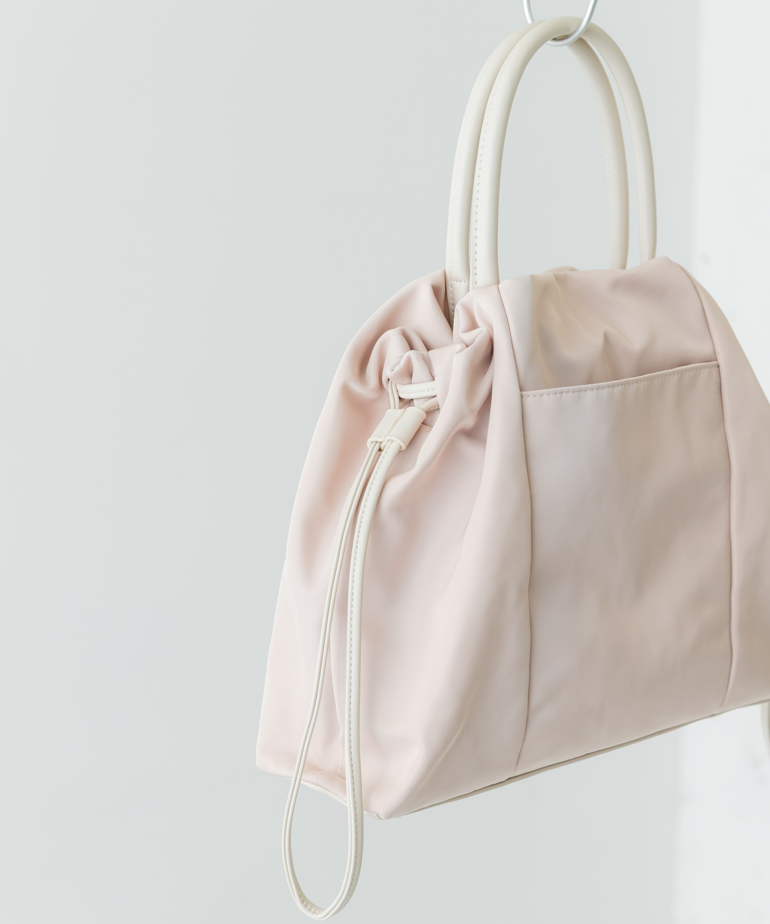 ショルダー付撥水ミニキンチャクバッグ IVORY one