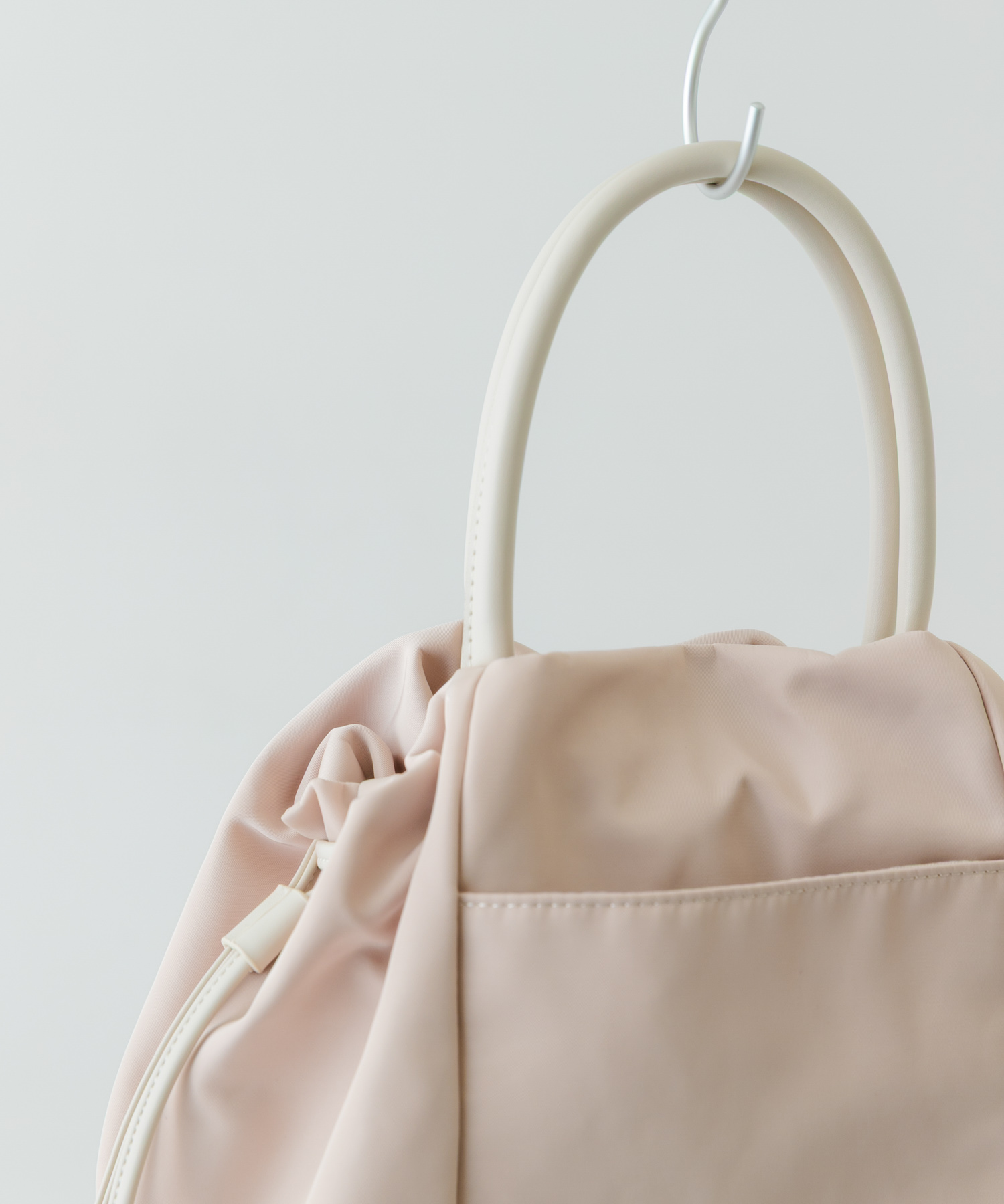 ショルダー付撥水ミニキンチャクバッグ IVORY one